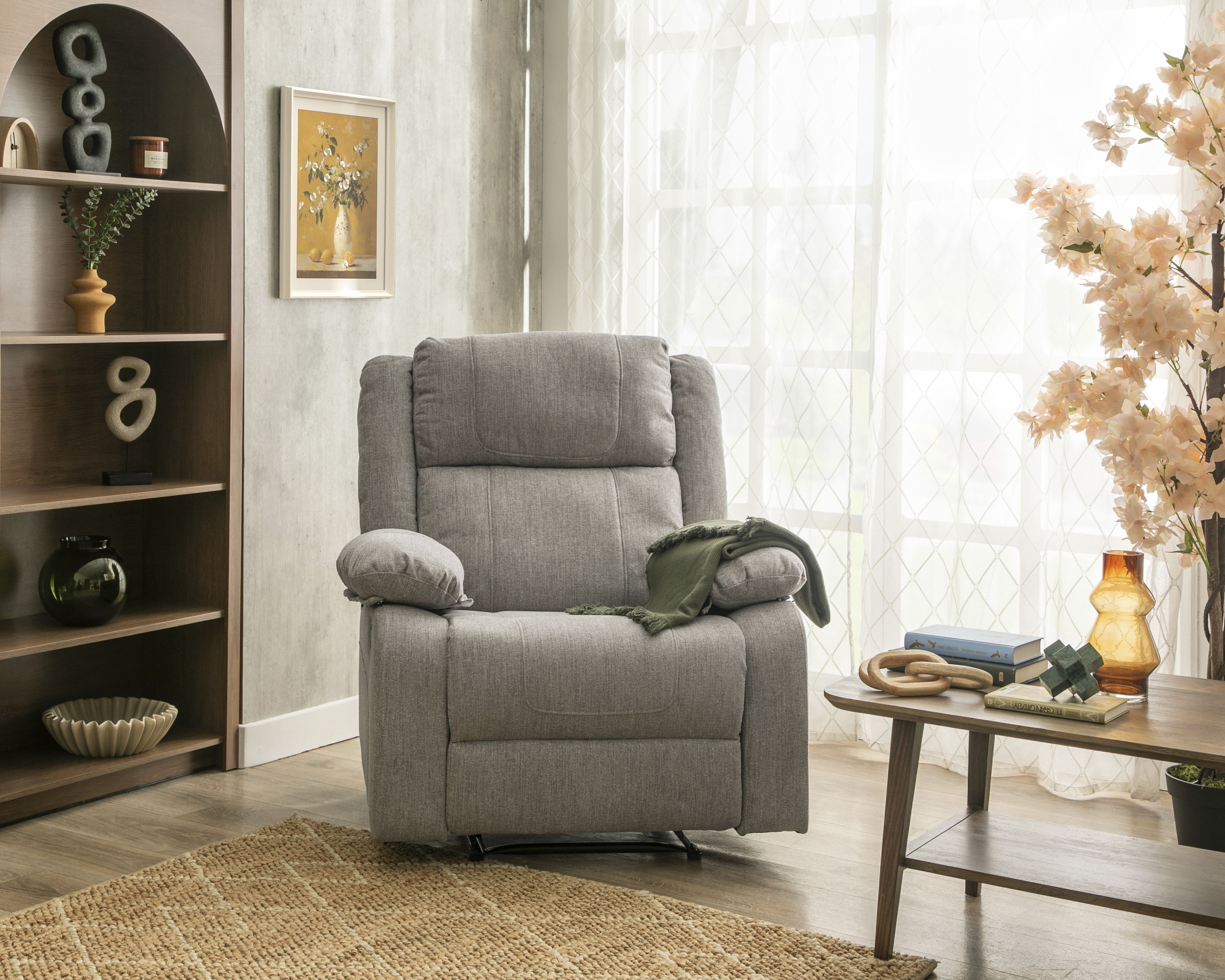 Sillón Reclinable Gris Ikal Noah