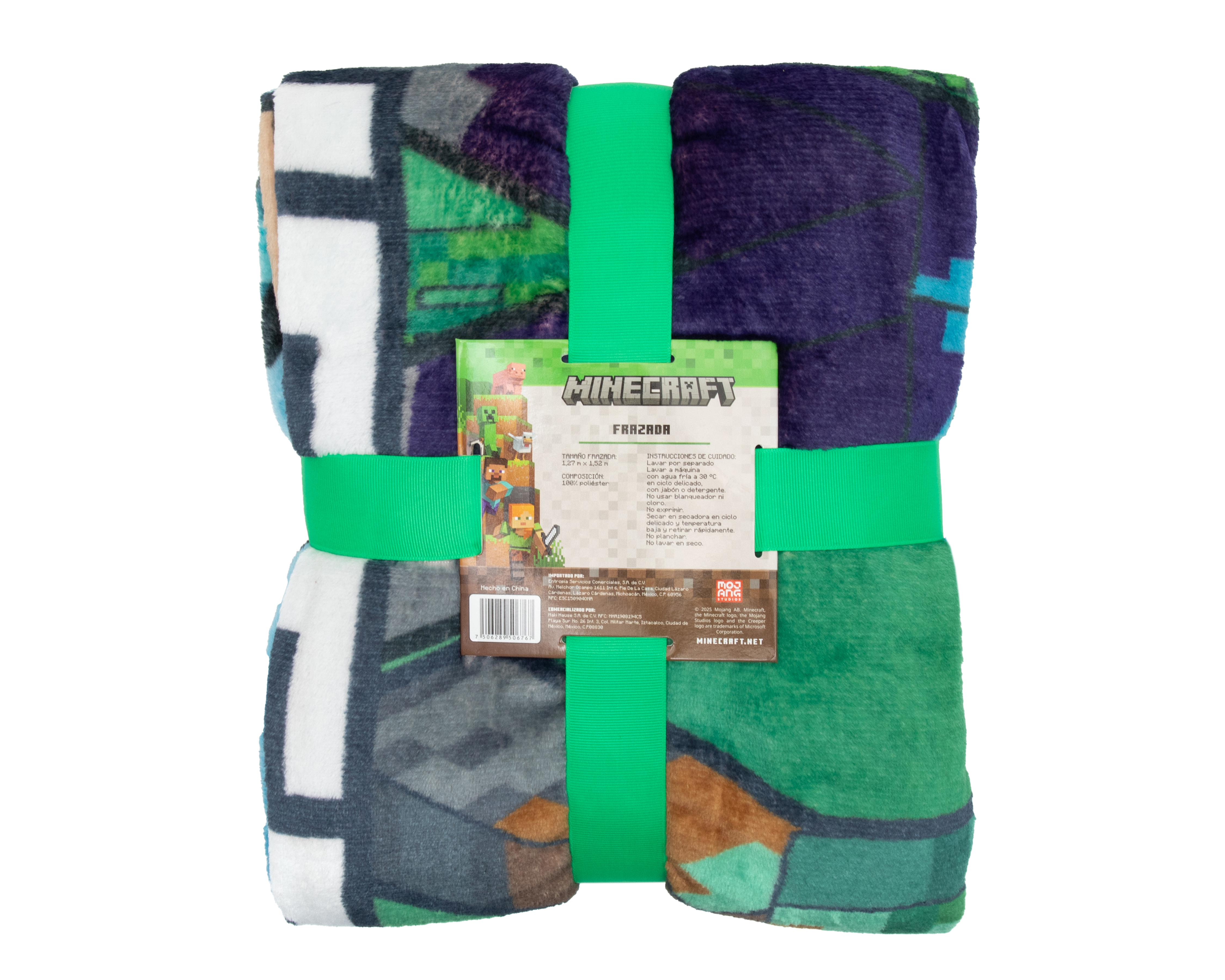 Foto 5 pulgar | Foto 4 | Frazada Individual Minecraft con Estampado