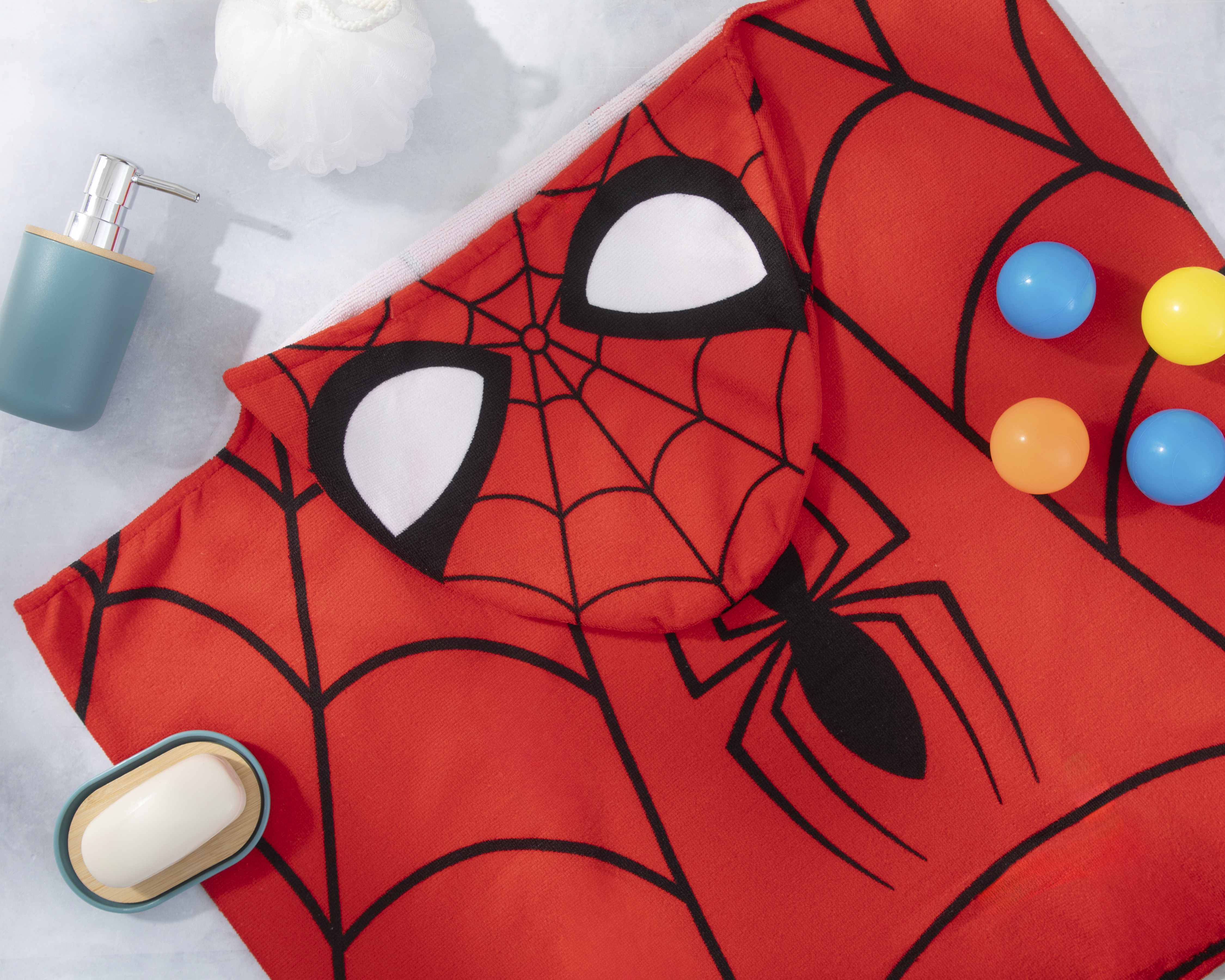 Foto 5 pulgar | Foto 4 | Toalla con Capucha para Niño Disney Spider-Man Estampada