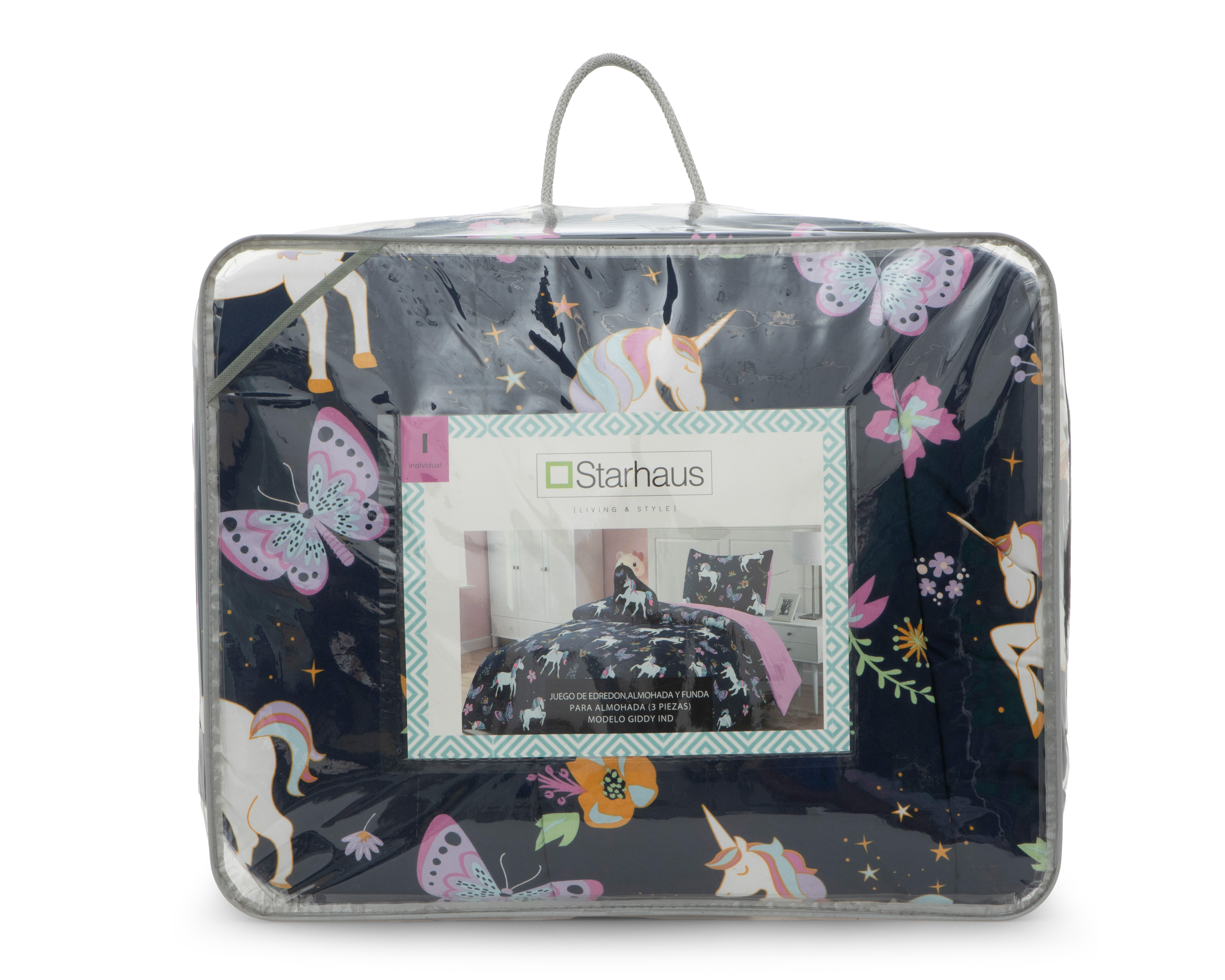 Foto 5 pulgar | Foto 4 | Edredón Individual con Funda para Almohada y Almohada Starhaus Giddy Multicolor 3 Piezas