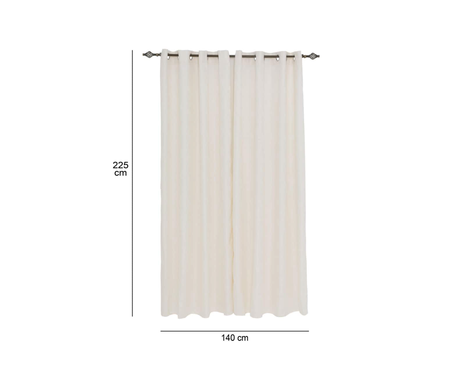 Foto 6 pulgar | Foto 5 | Cortinas Blackout Luisa 140 x 225 cm Marfil