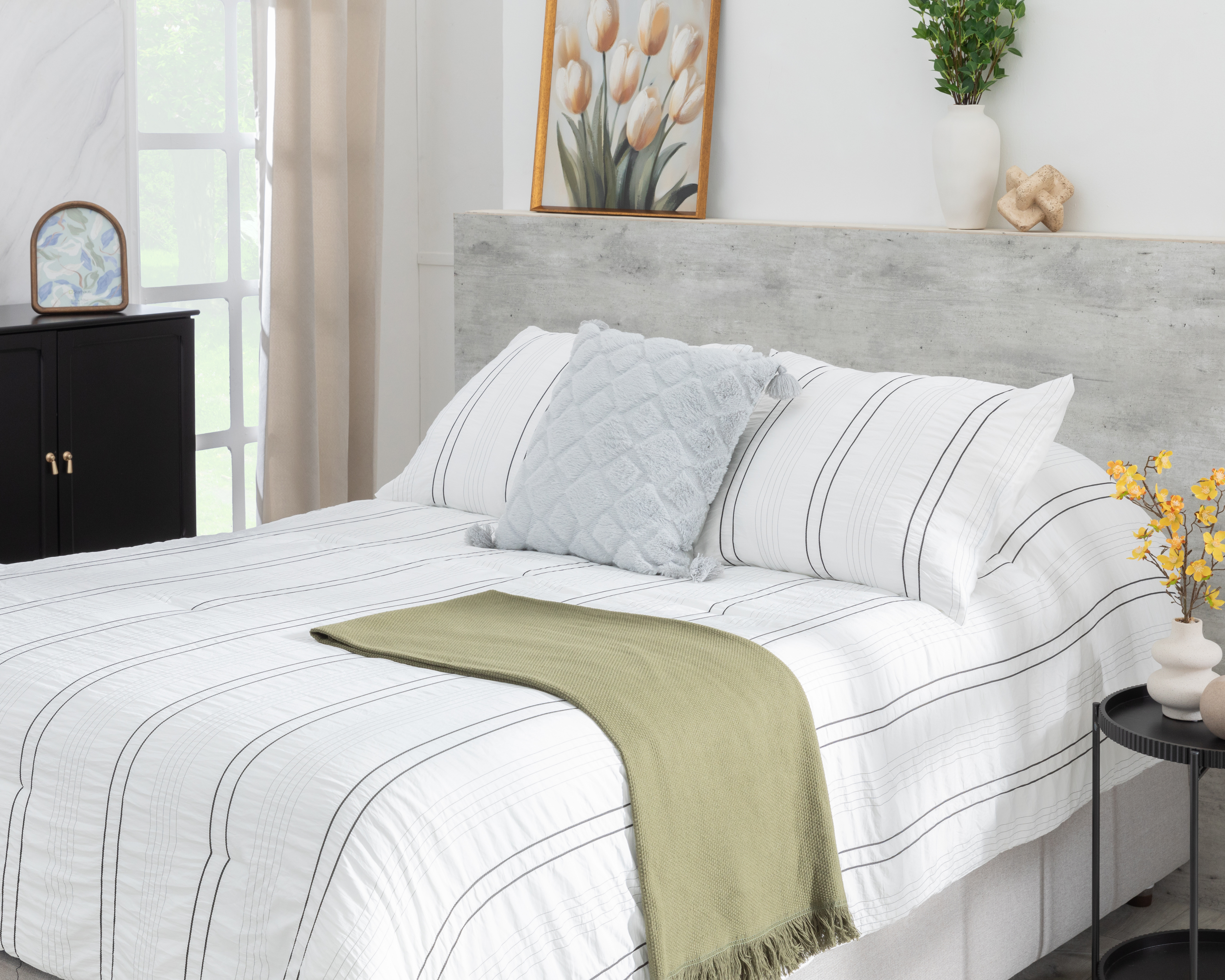 Edredón Matrimonial/Queen Size Starhaus Alas Blanco 3 Piezas