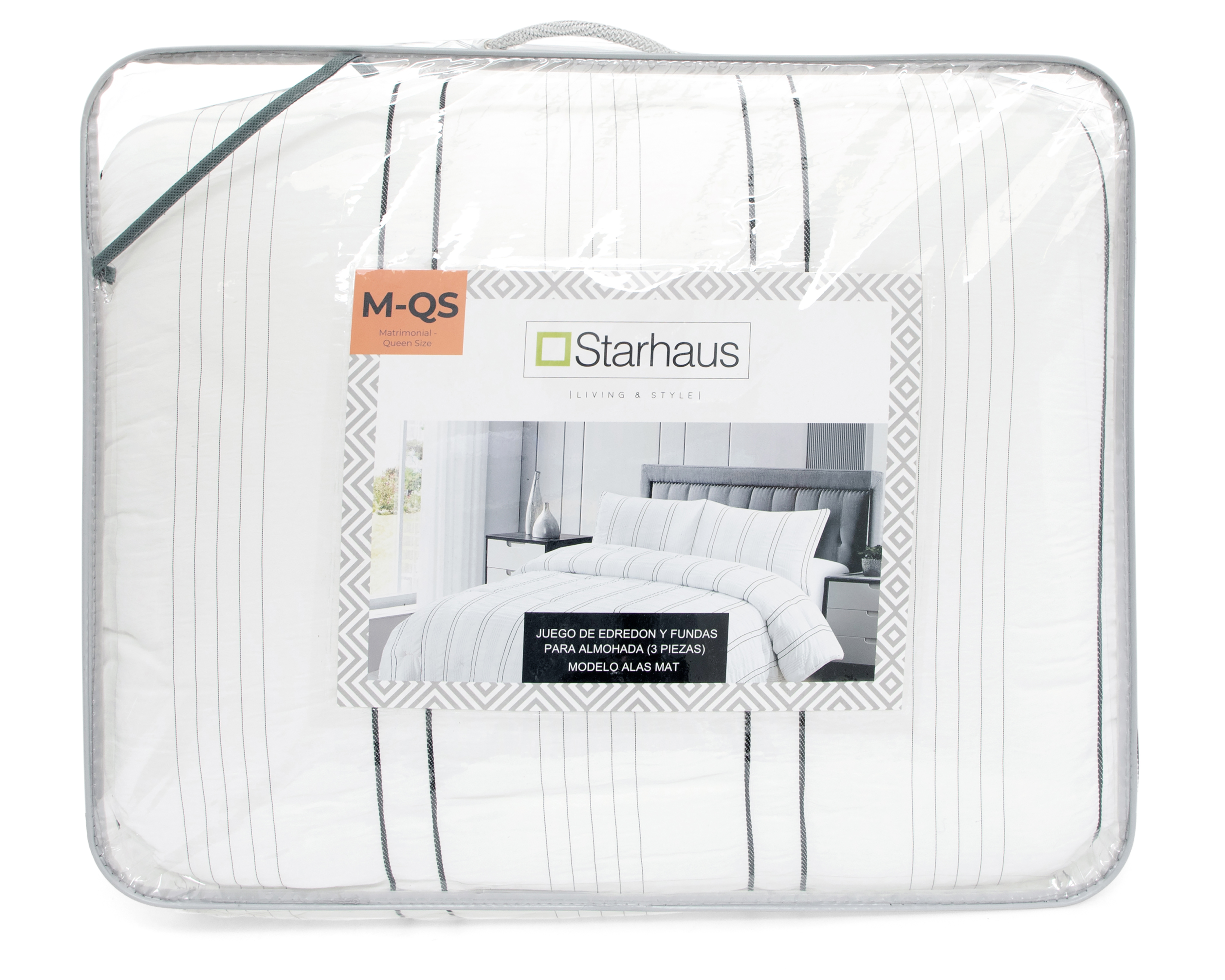 Foto 4 | Foto 4 | Edredón Matrimonial/Queen Size Starhaus Alas Blanco 3 Piezas