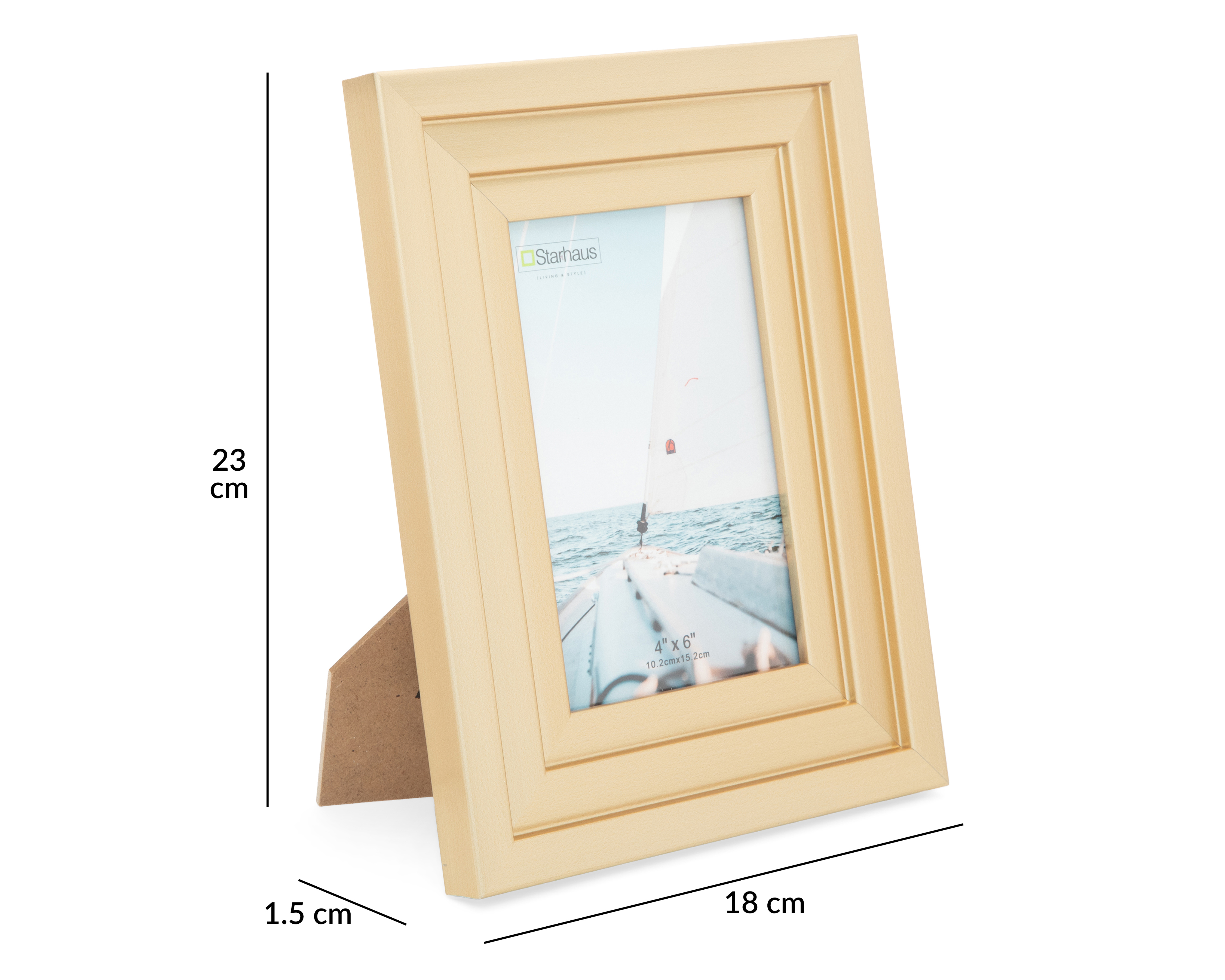 Foto 6 pulgar | Foto 5 | Portarretrato de Madera y Poliestireno Starhaus 4 x 6 Pulgadas