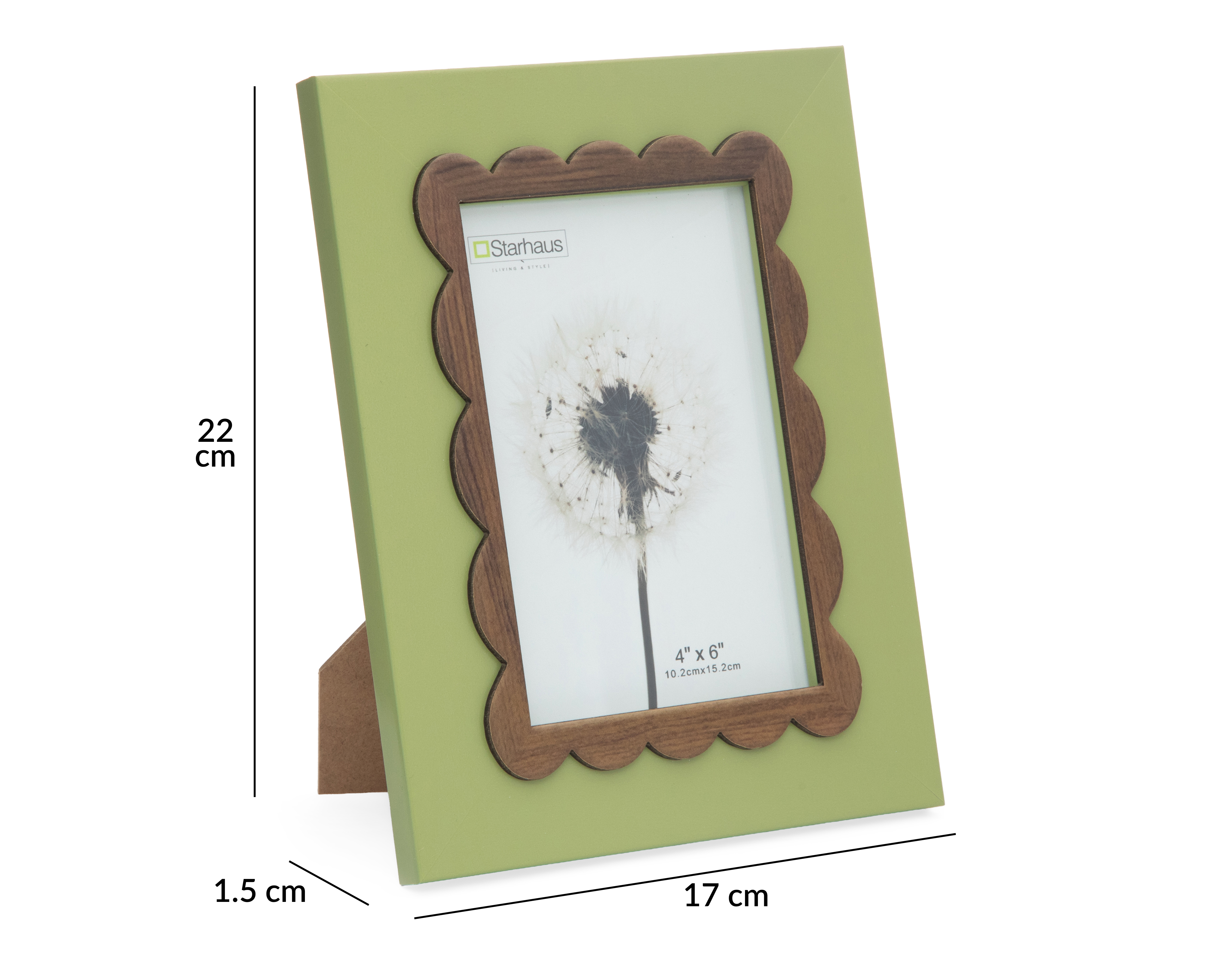Foto 6 pulgar | Foto 5 | Portarretrato de Madera Starhaus 4 x 6 Pulgadas