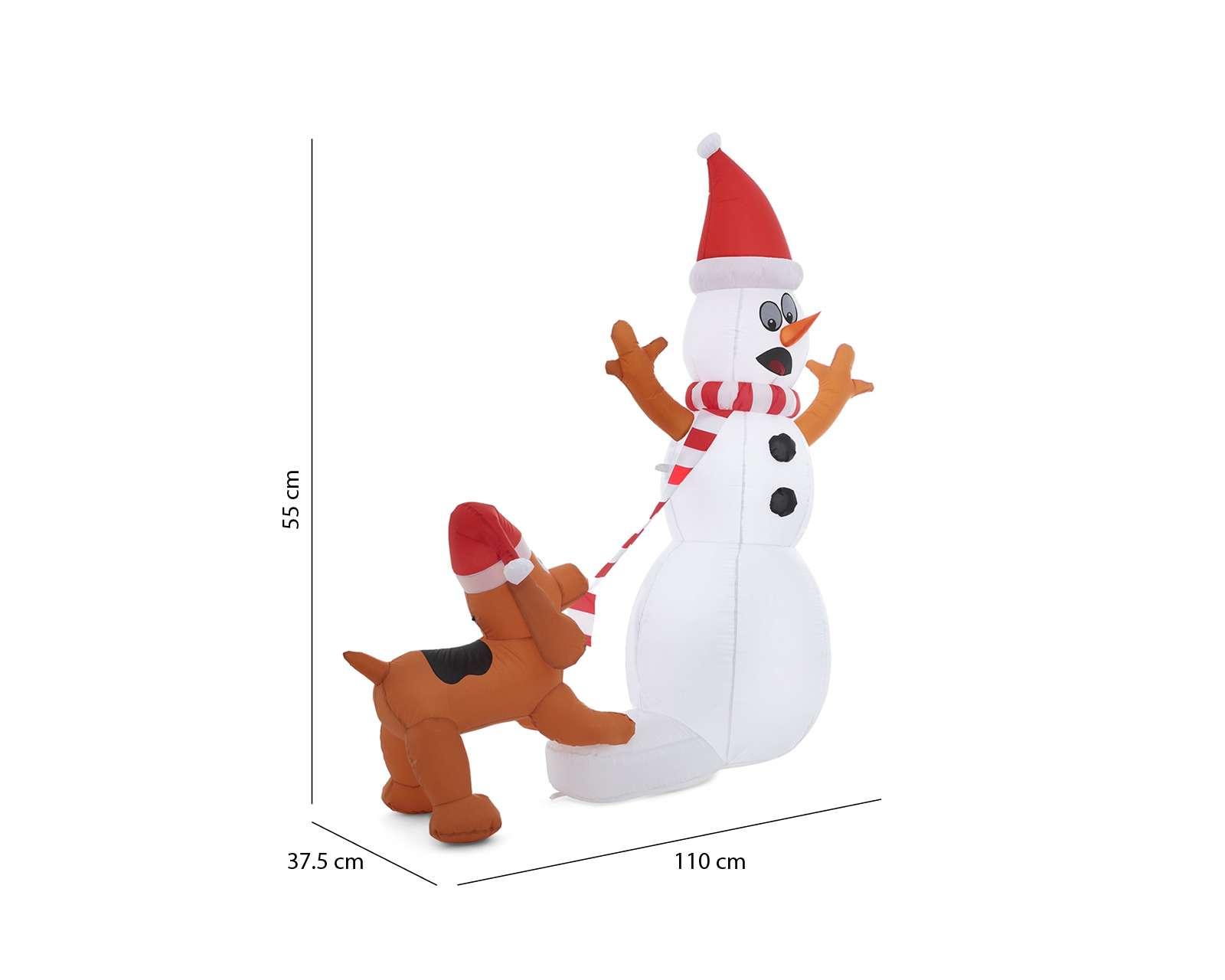 Foto 6 | Foto 6 | Inflable Perro y Muñeco de Nieve 152 cm