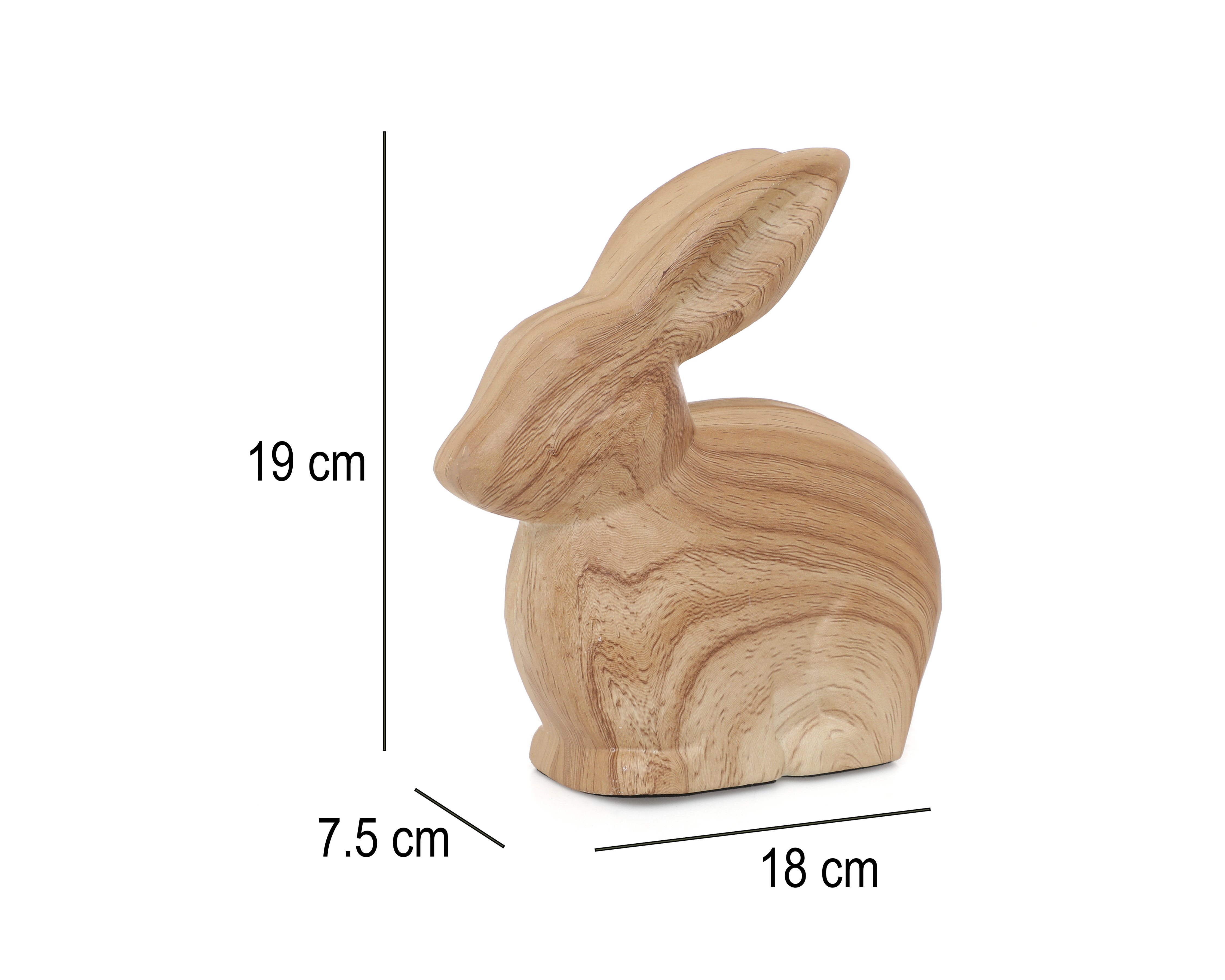 Foto 7 pulgar | Foto 6 | Escultura de Conejo de Pascua Naro A de Madera