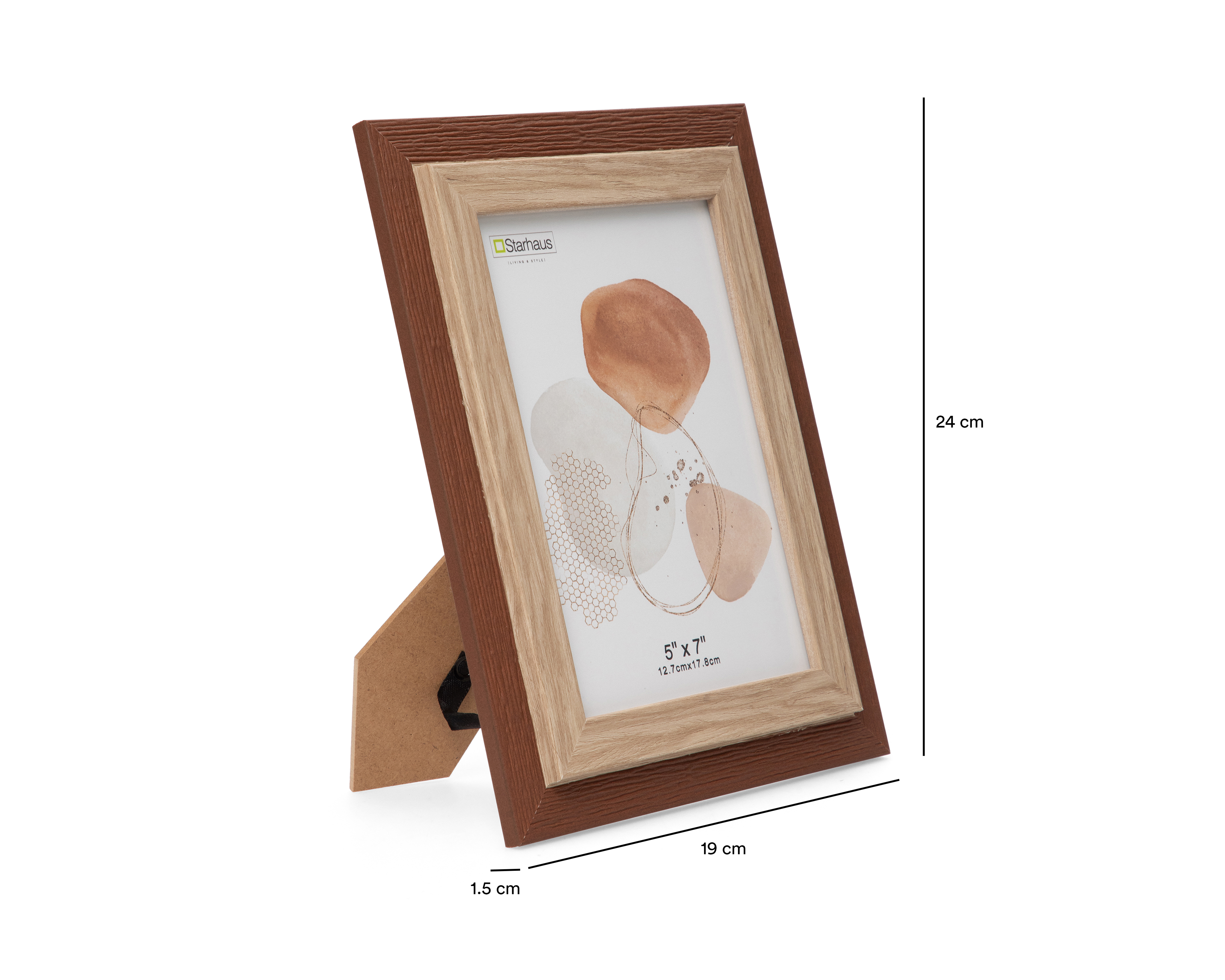 Foto 6 pulgar | Foto 5 | Portarretrato de Poliestireno y Madera Starhaus 5 x 7 Pulgadas