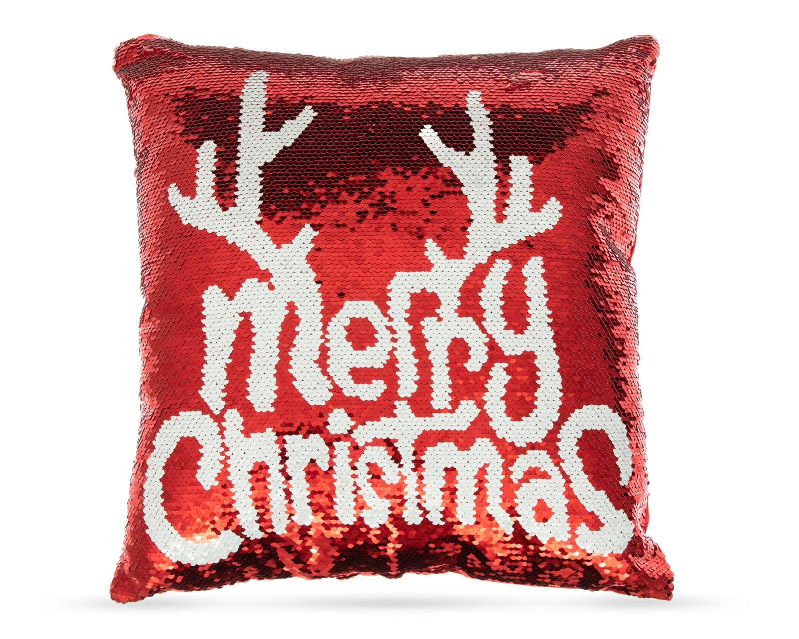 Cojín Navideño Merry Christmas C Rojo