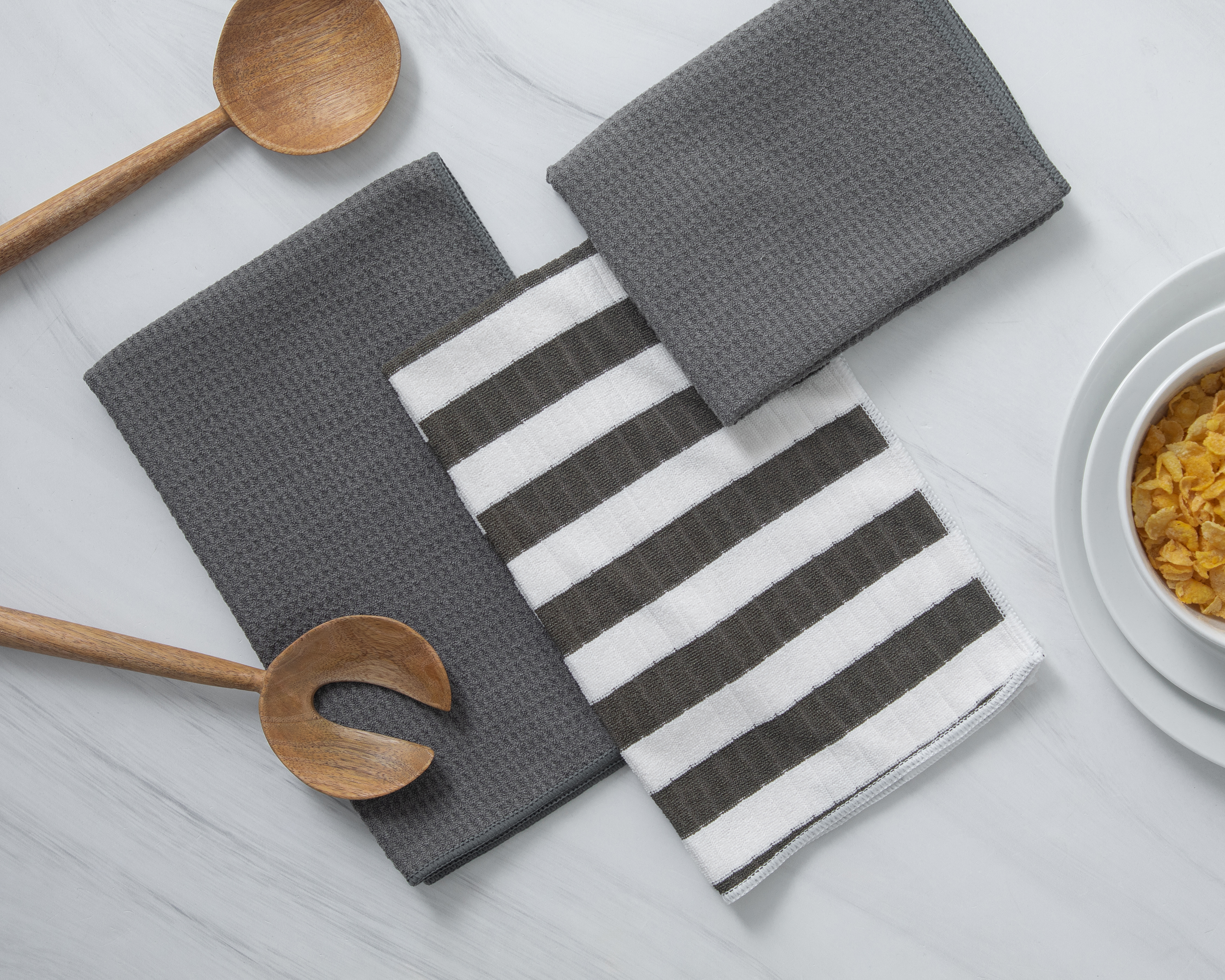 Foto 5 pulgar | Foto 4 | Toalla de Cocina Starhaus Iron de Poliéster 3 Piezas