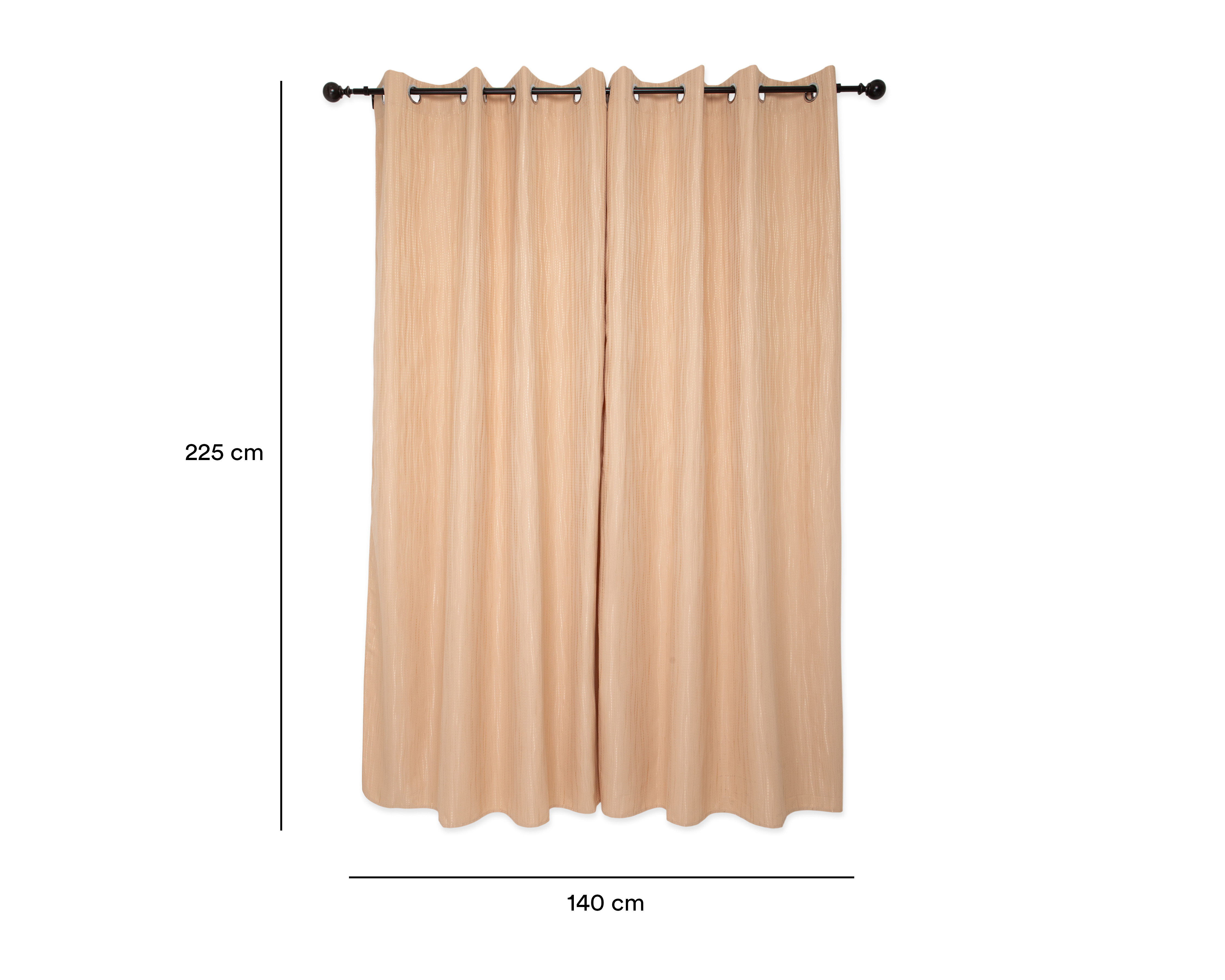 Foto 6 pulgar | Foto 5 | Cortina Yuri 140 x 225 cm Dorado