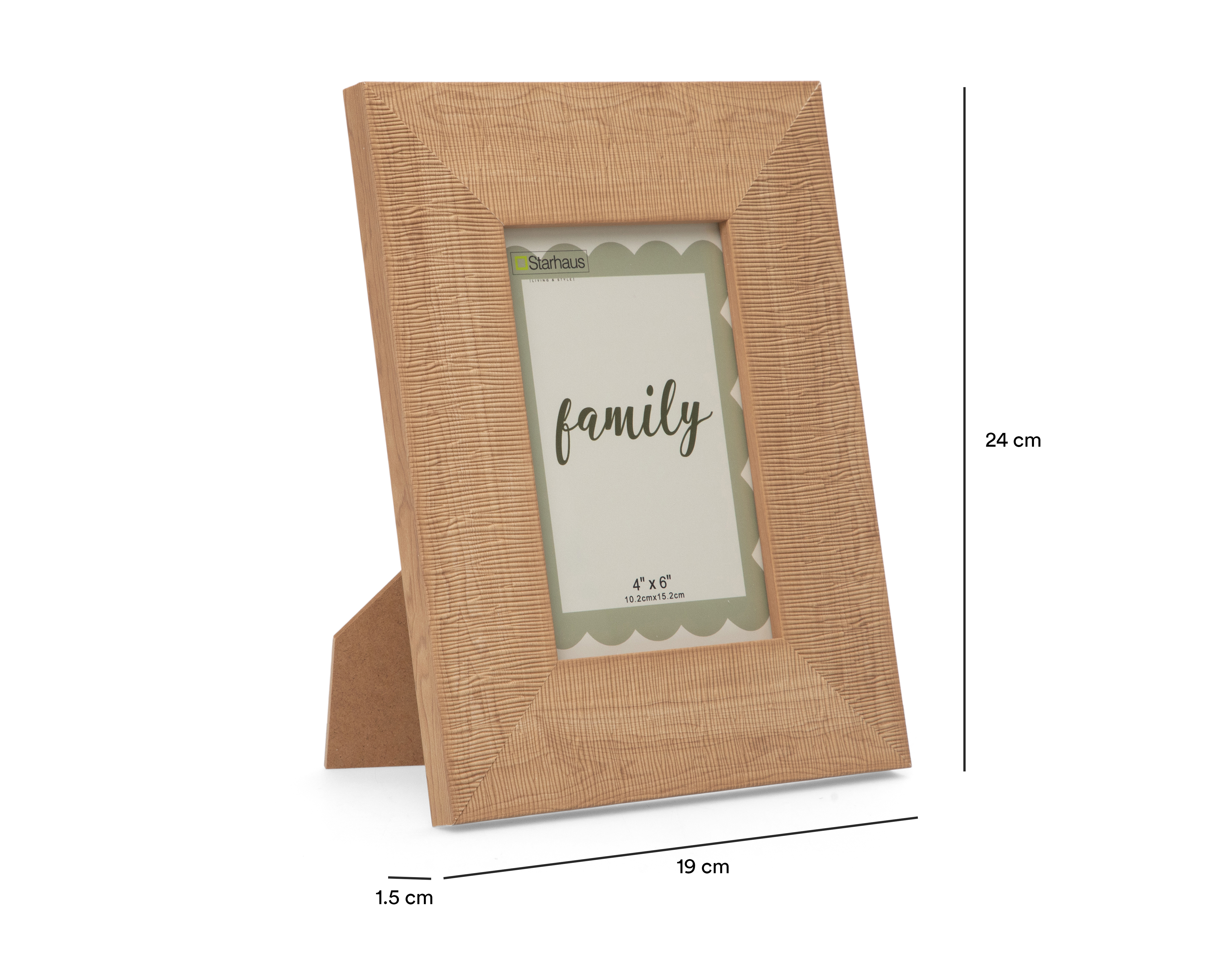 Foto 6 pulgar | Foto 5 | Portarretrato de Madera y Poliestireno Starhaus 4 x 6 Pulgadas