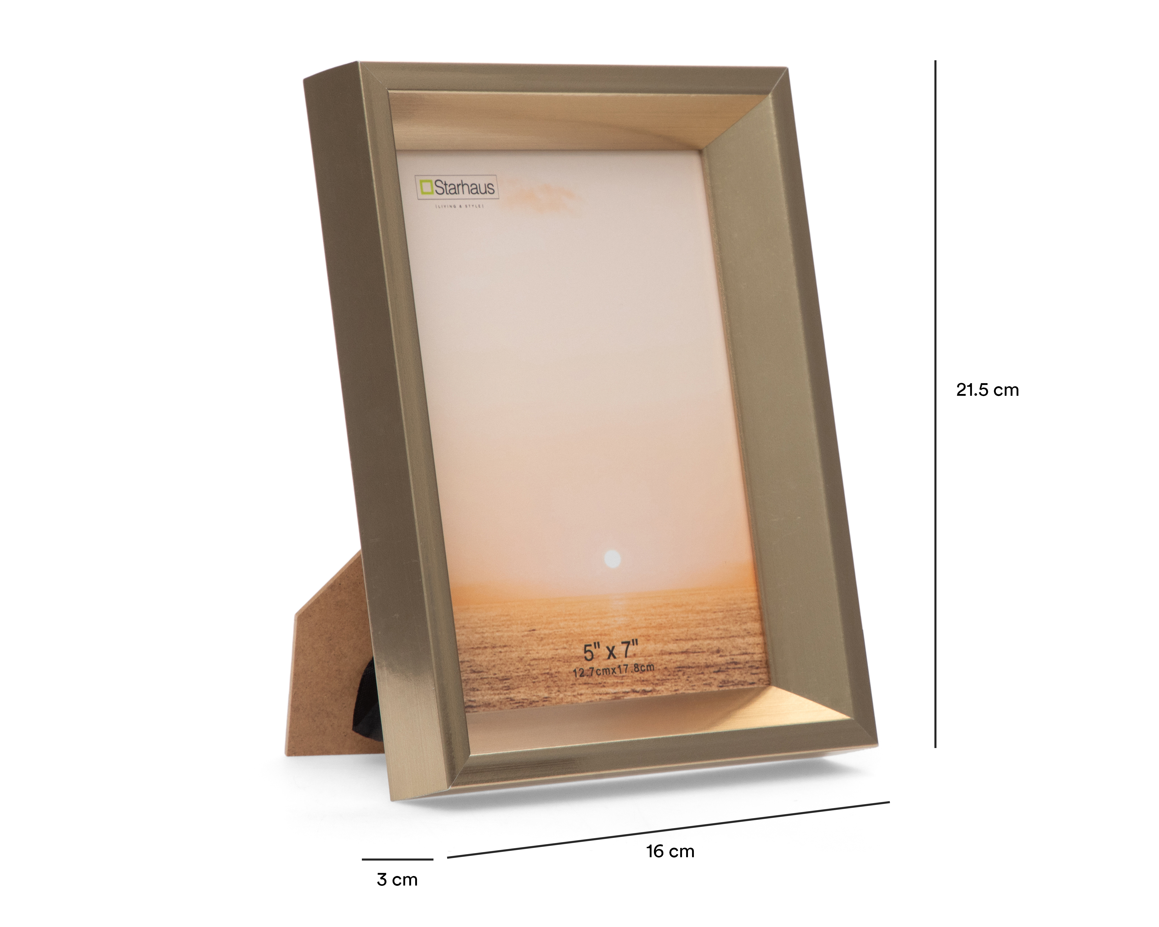 Foto 5 | Foto 5 | Portarretrato de Poliestireno y Madera Starhaus 5 x 7 Pulgadas