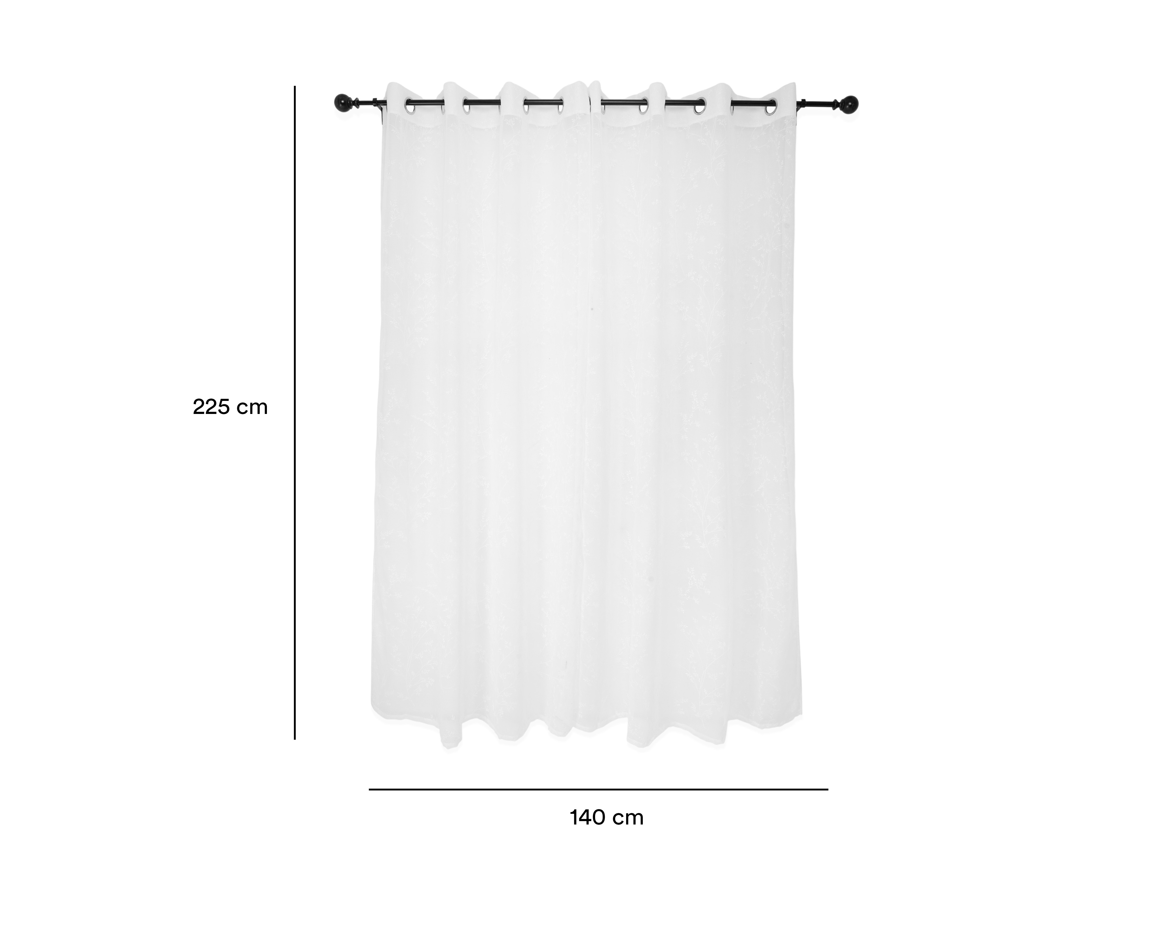 Foto 5 | Foto 5 | Cortina Lucero 140 x 225 cm Crema