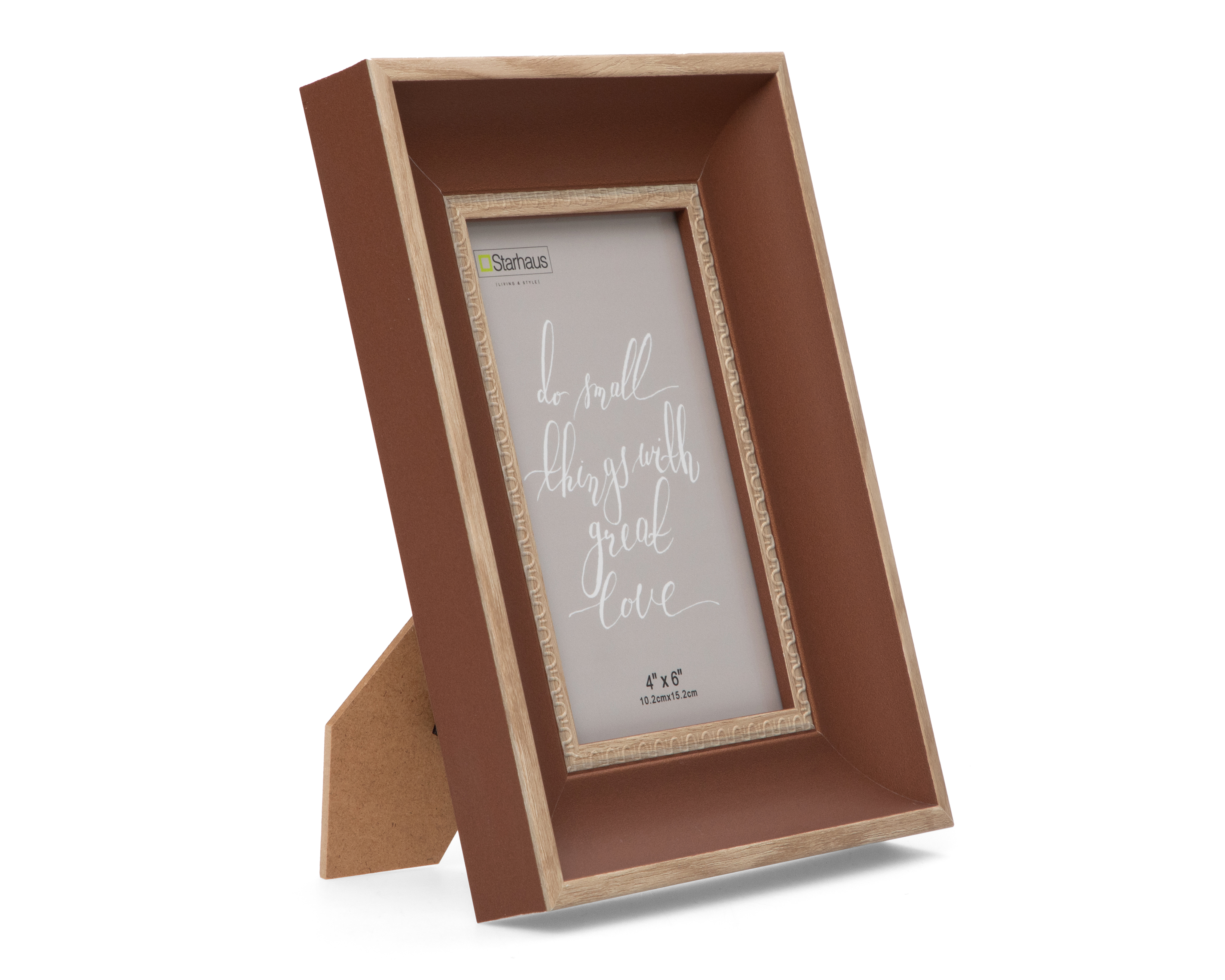 Foto 3 pulgar | Foto 2 | Portarretrato de Poliestireno y Madera Starhaus 4 x 6 Pulgadas