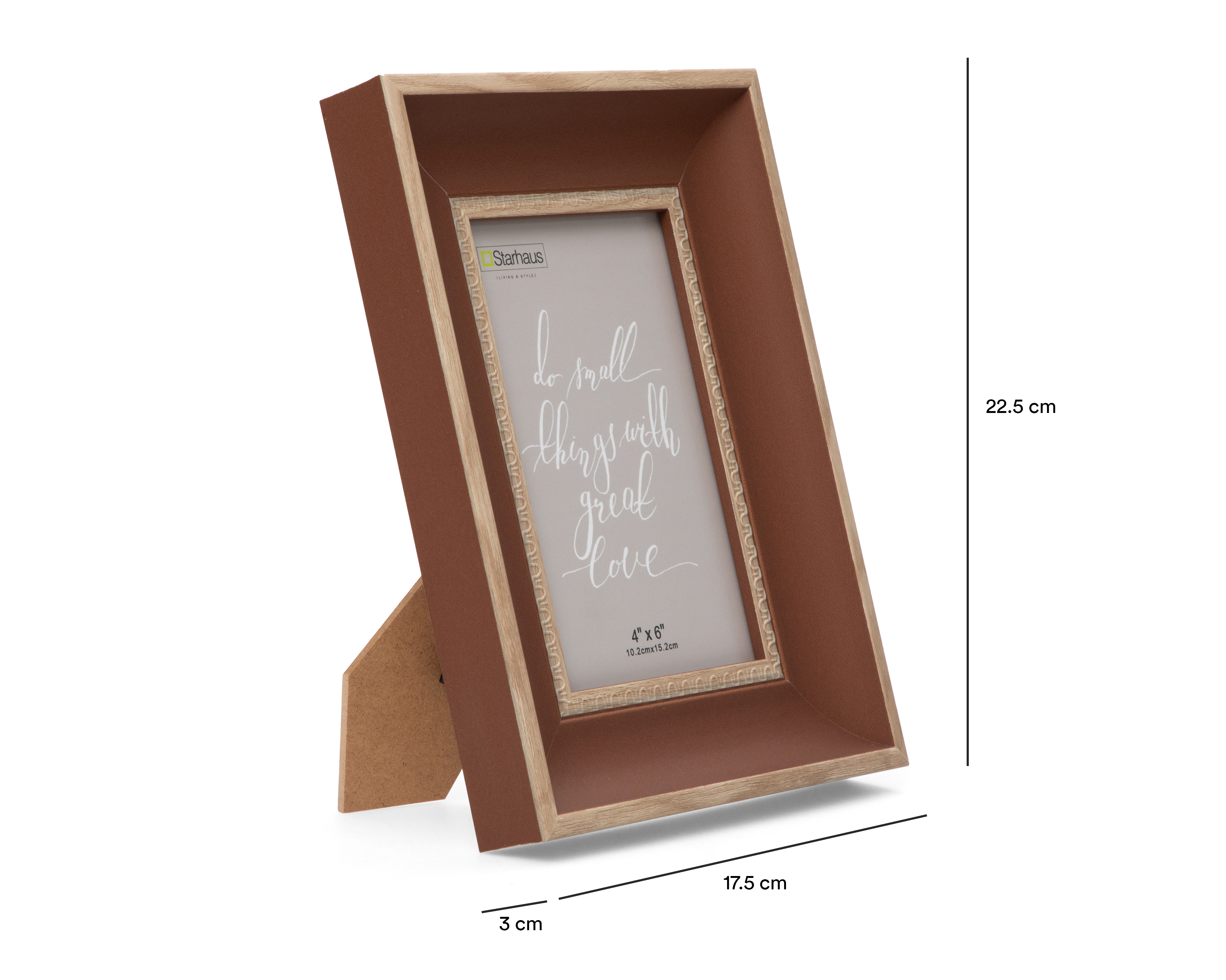 Foto 6 pulgar | Foto 5 | Portarretrato de Poliestireno y Madera Starhaus 4 x 6 Pulgadas