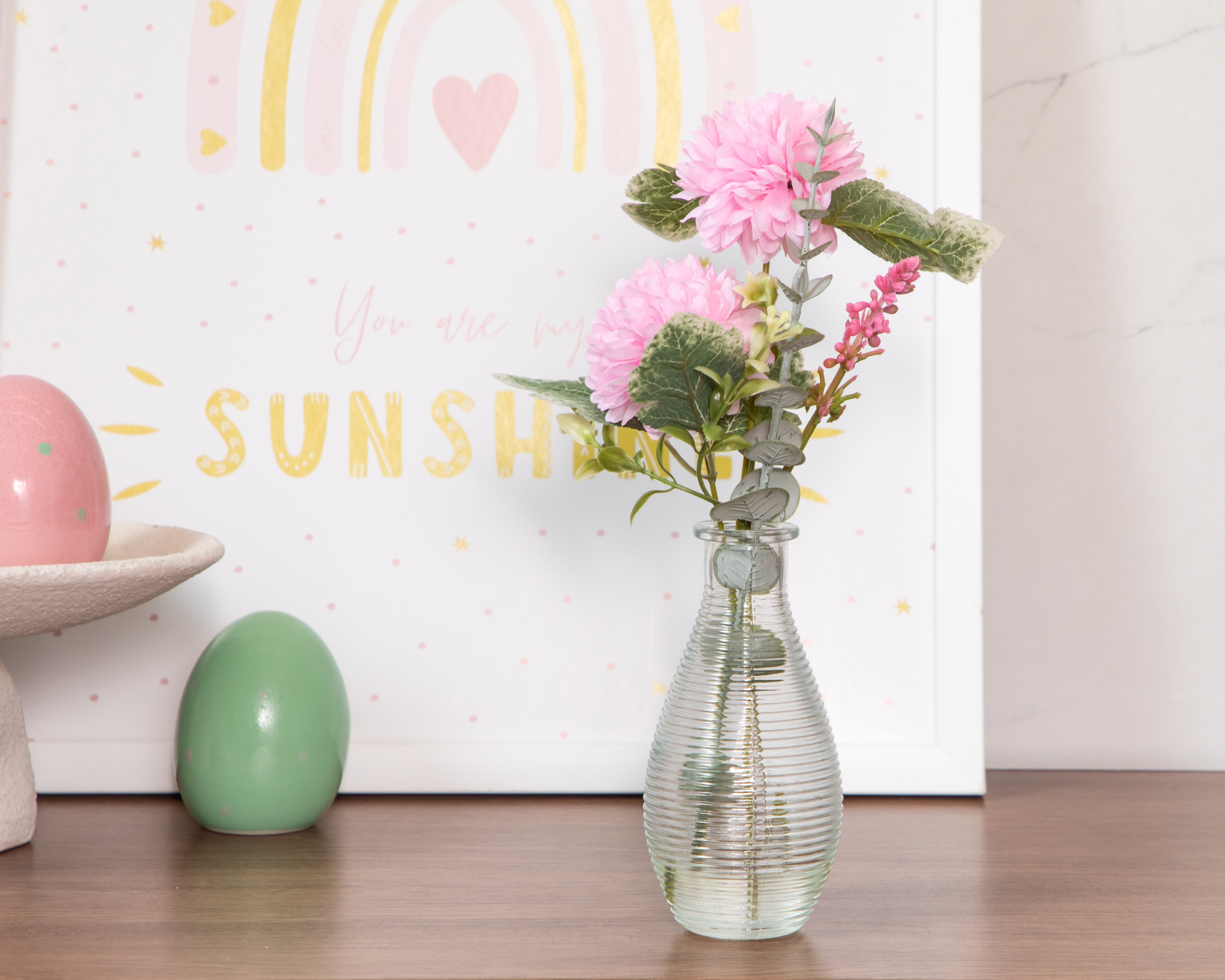 Foto 5 pulgar | Foto 4 | Crisantemo Artificial con Florero Starhaus 30 cm