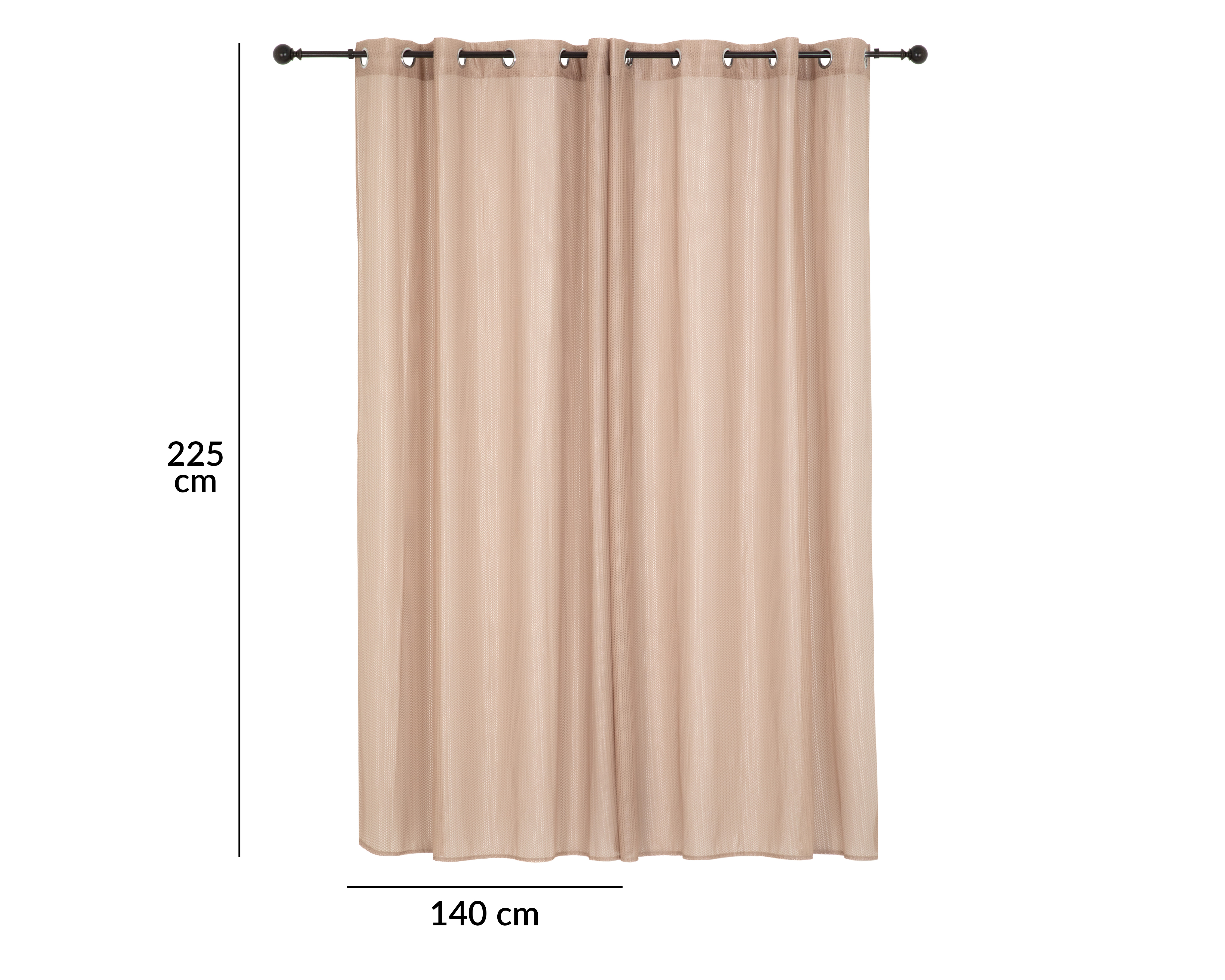 Foto 6 pulgar | Foto 5 | Cortina de 2 Paneles Illum 140 x 225 cm Café