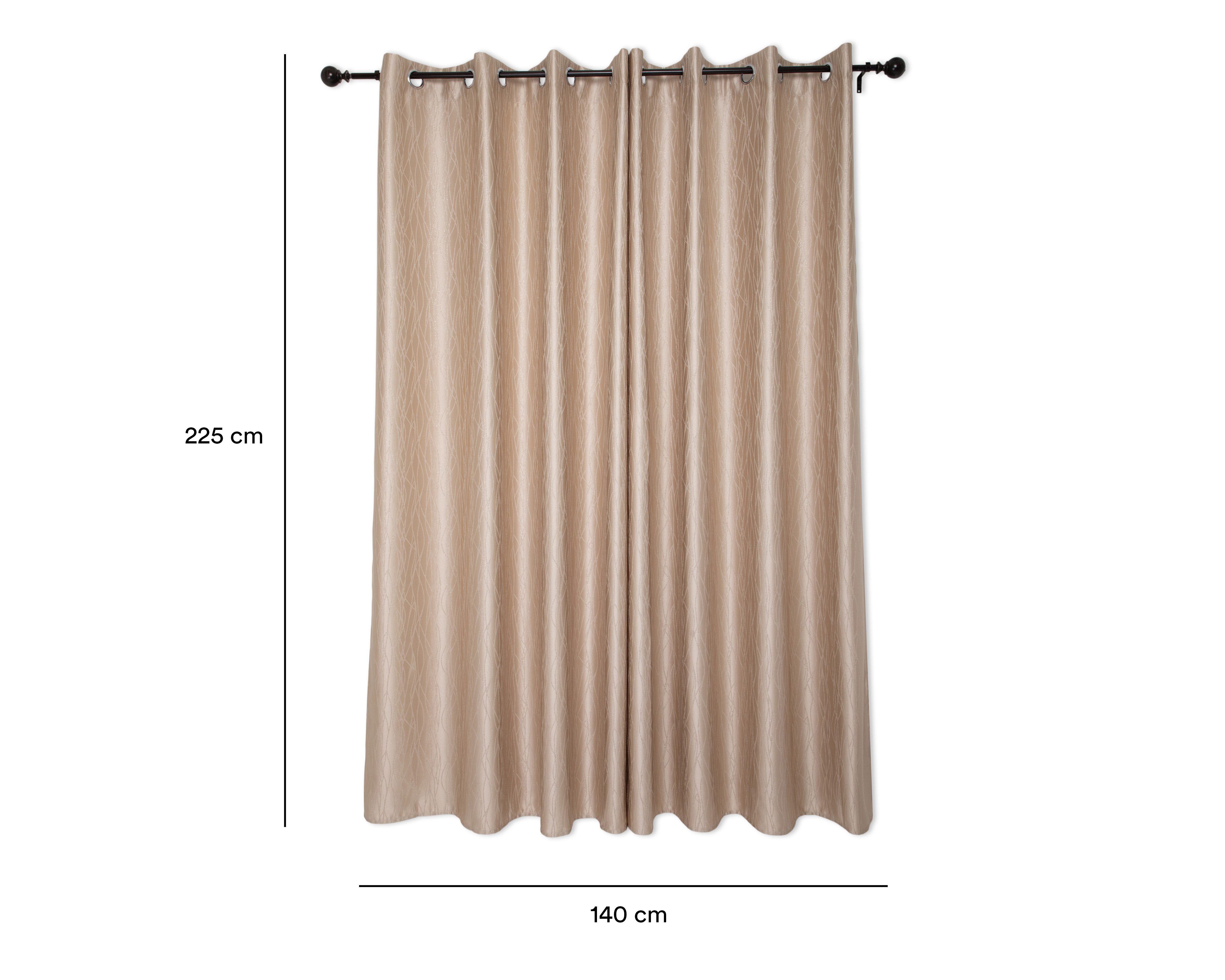 Foto 6 pulgar | Foto 5 | Cortina Edmon 140 x 225 cm Dorado