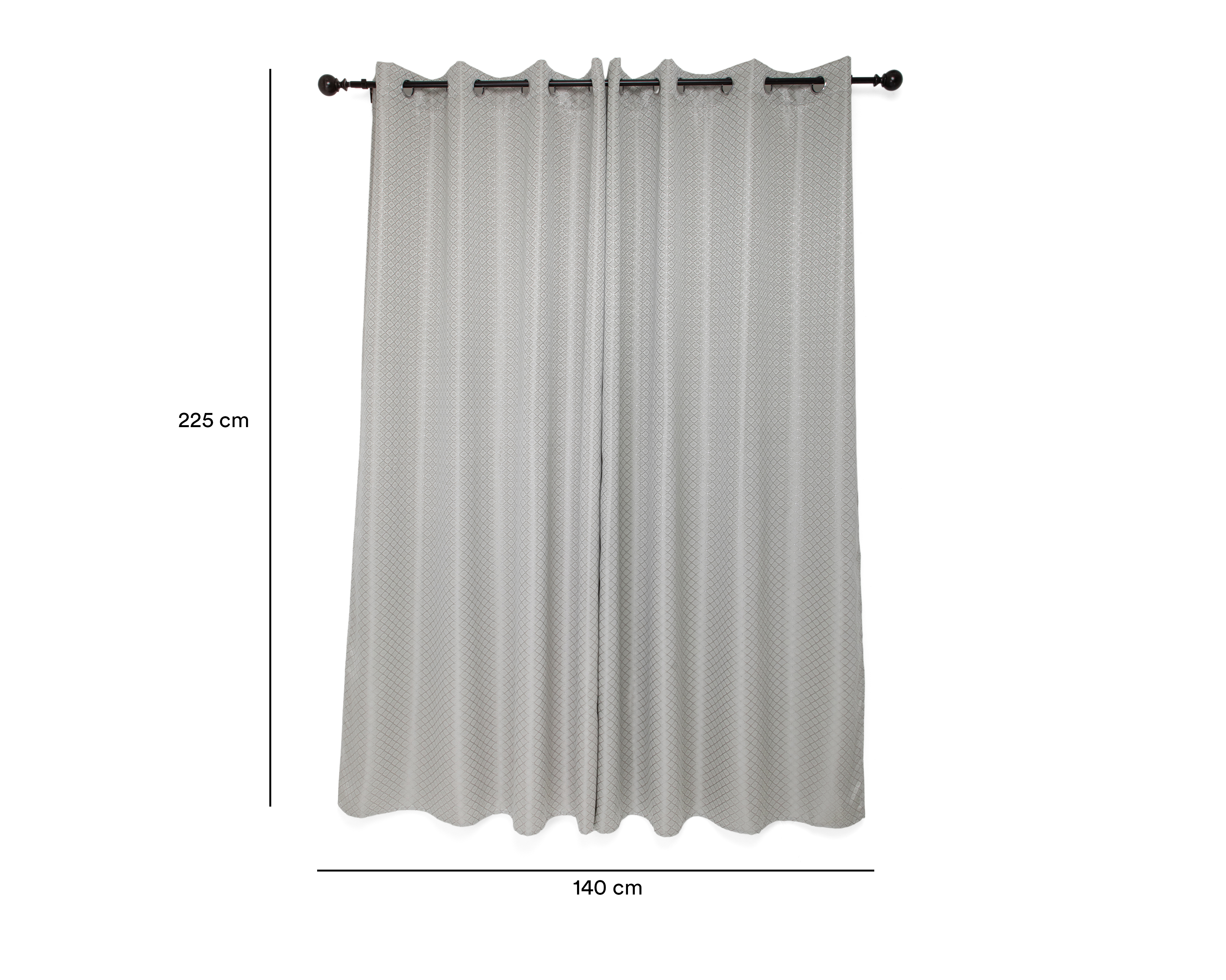 Foto 5 | Foto 5 | Cortina Sonni 140 x 225 cm Plateado