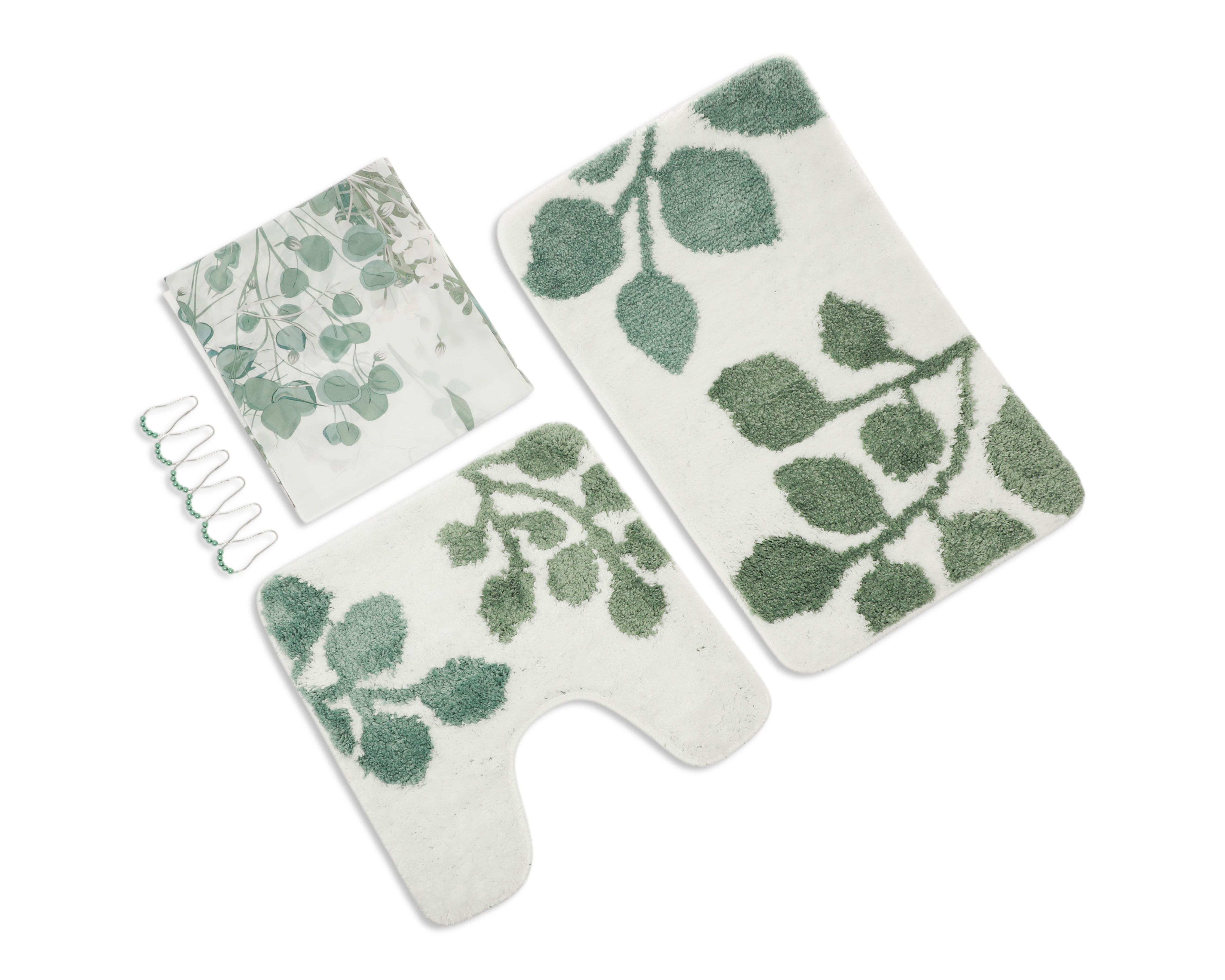 Foto 1 | Foto 1 | Cortina y Tapete para Baño Starhaus Multicolor 3 Piezas