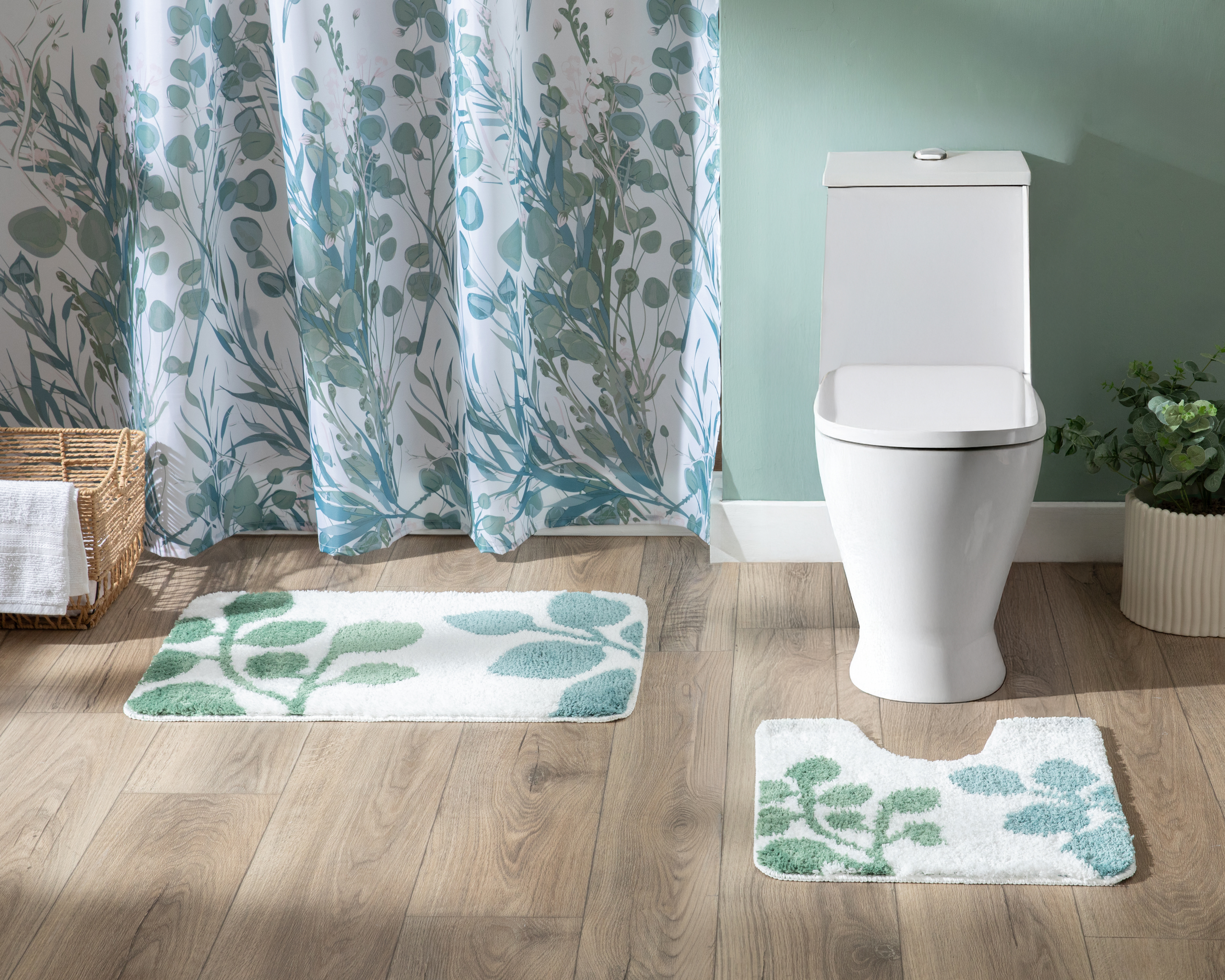 Foto 8 pulgar | Foto 7 | Cortina y Tapete para Baño Starhaus Multicolor 3 Piezas