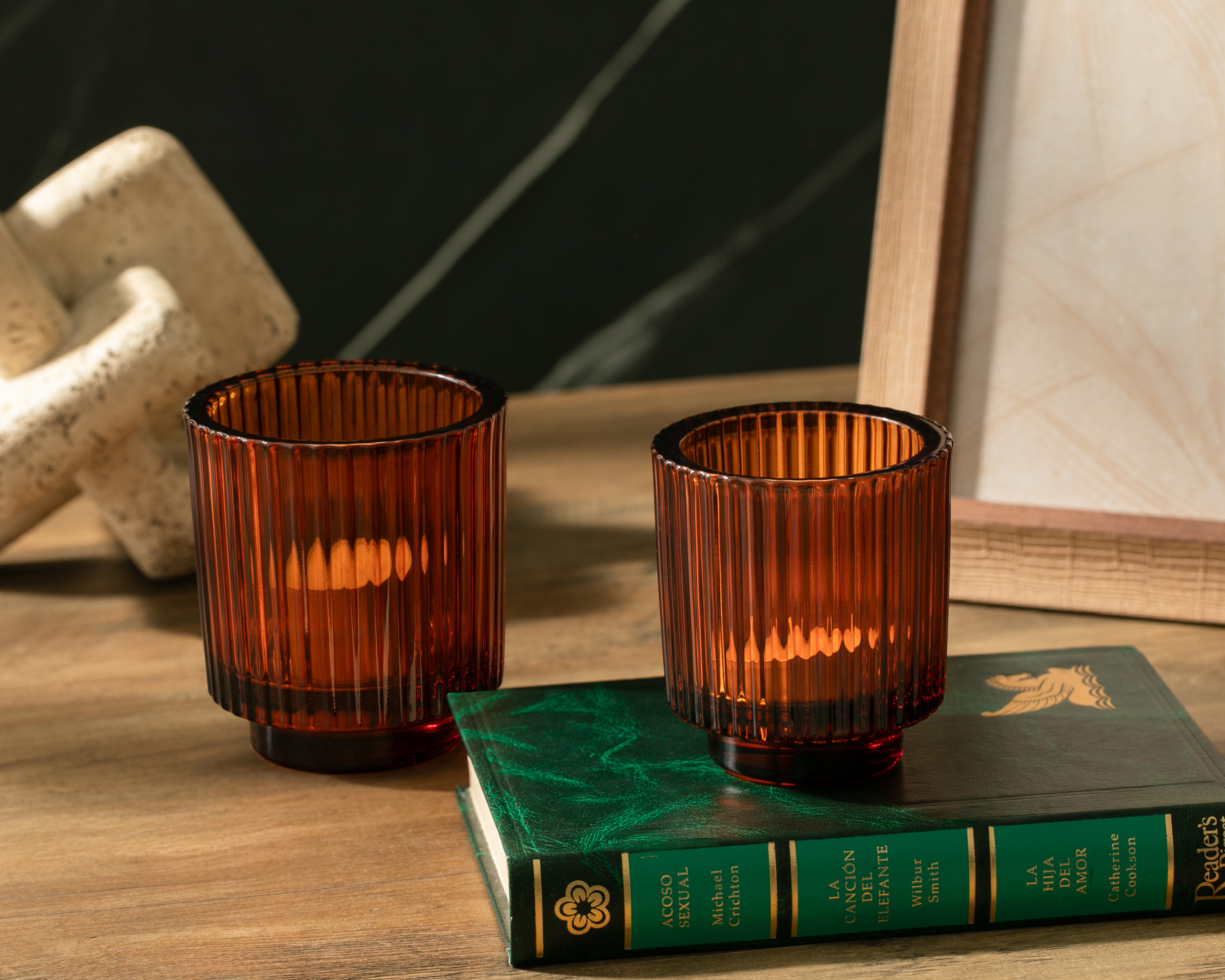 Foto 5 pulgar | Foto 4 | Portavela Circular Egan de Vidrio