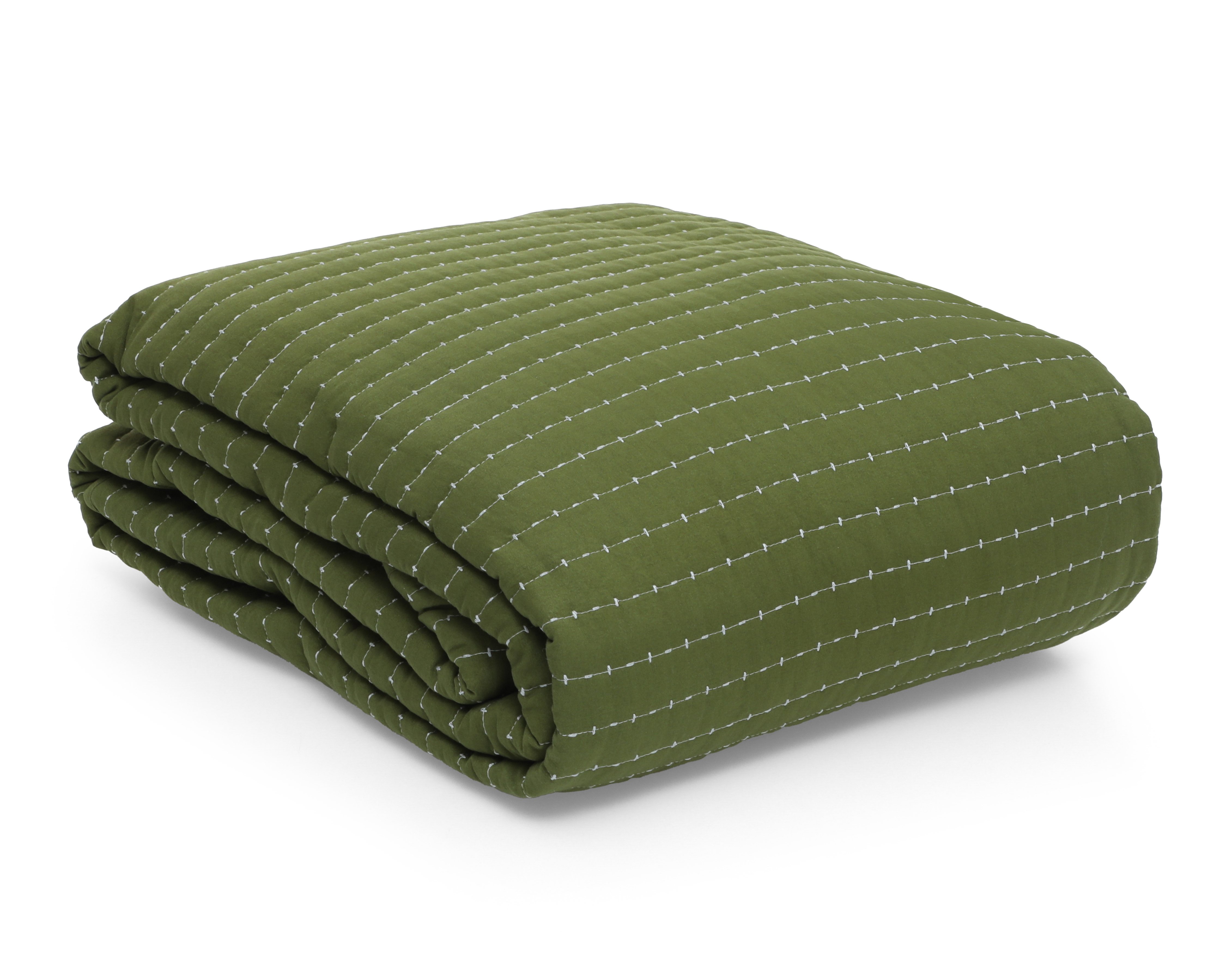 Foto 2 | Foto 2 | Colcha Matrimonial-Queen Size con Fundas para Almohada Starhaus Hilary Verde 3 Piezas