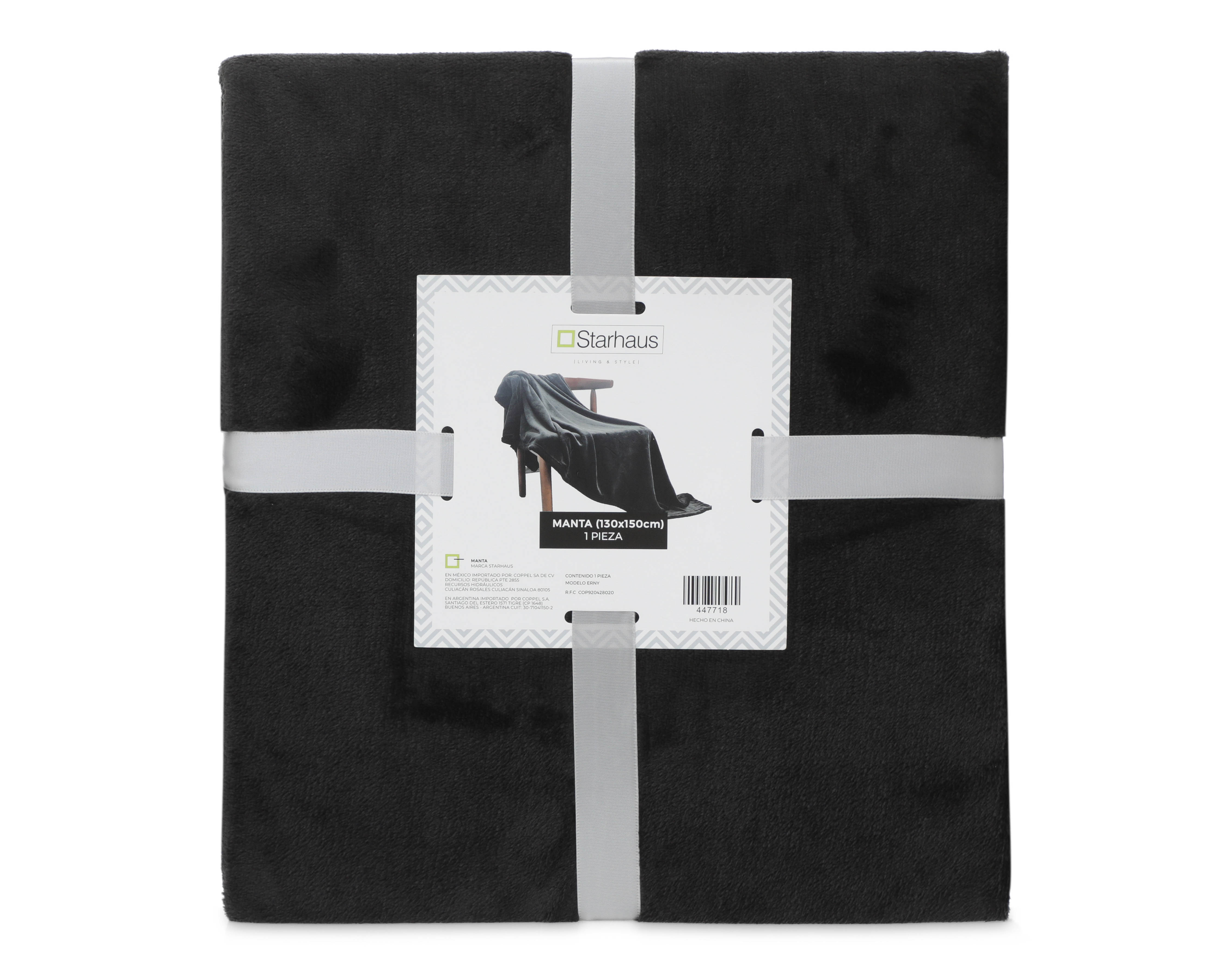 Foto 5 pulgar | Foto 4 | Frazada Starhaus Individual Enry Negro