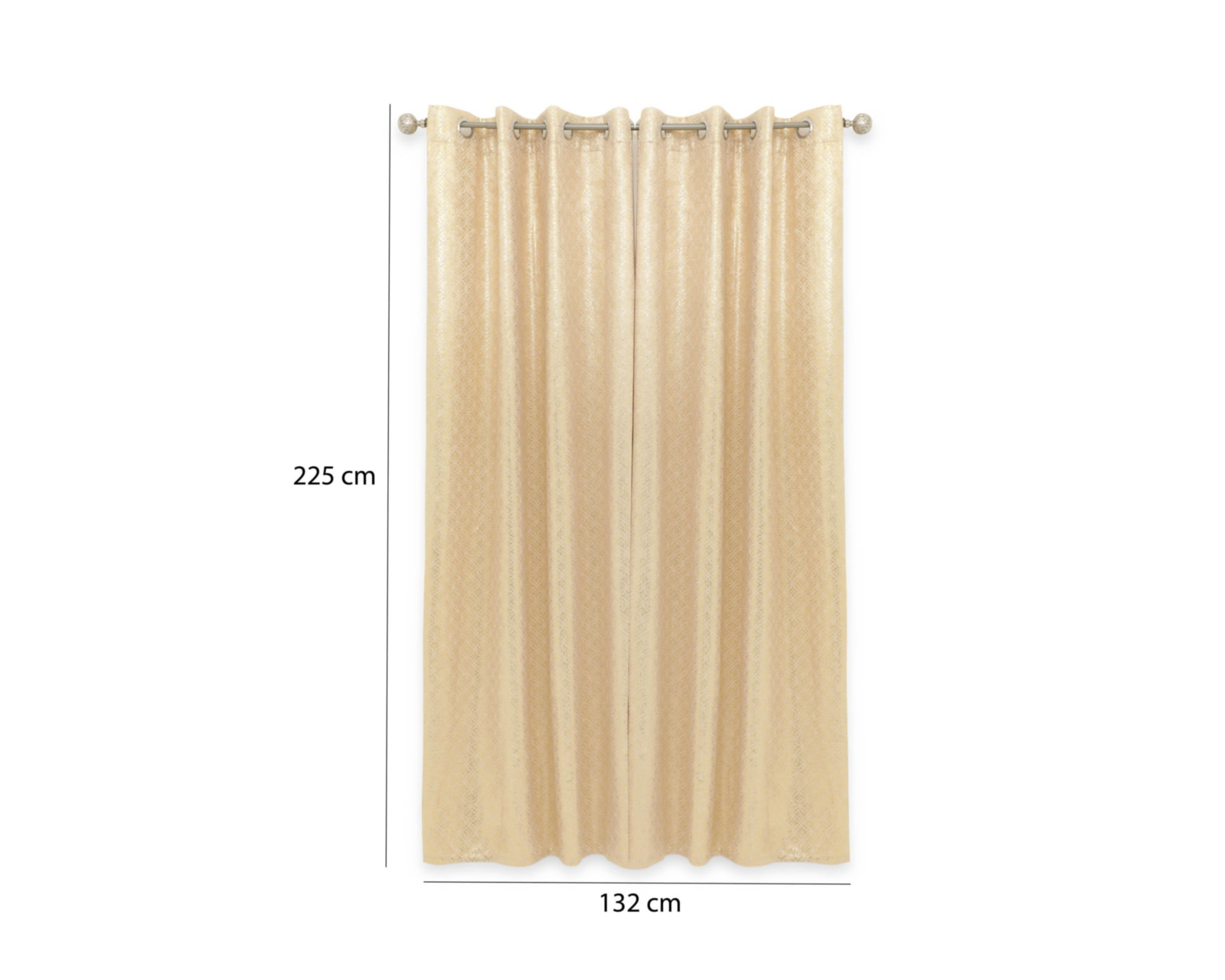 Foto 6 pulgar | Foto 5 | Cortina Blackout Alma 140 x 225 cm Dorado