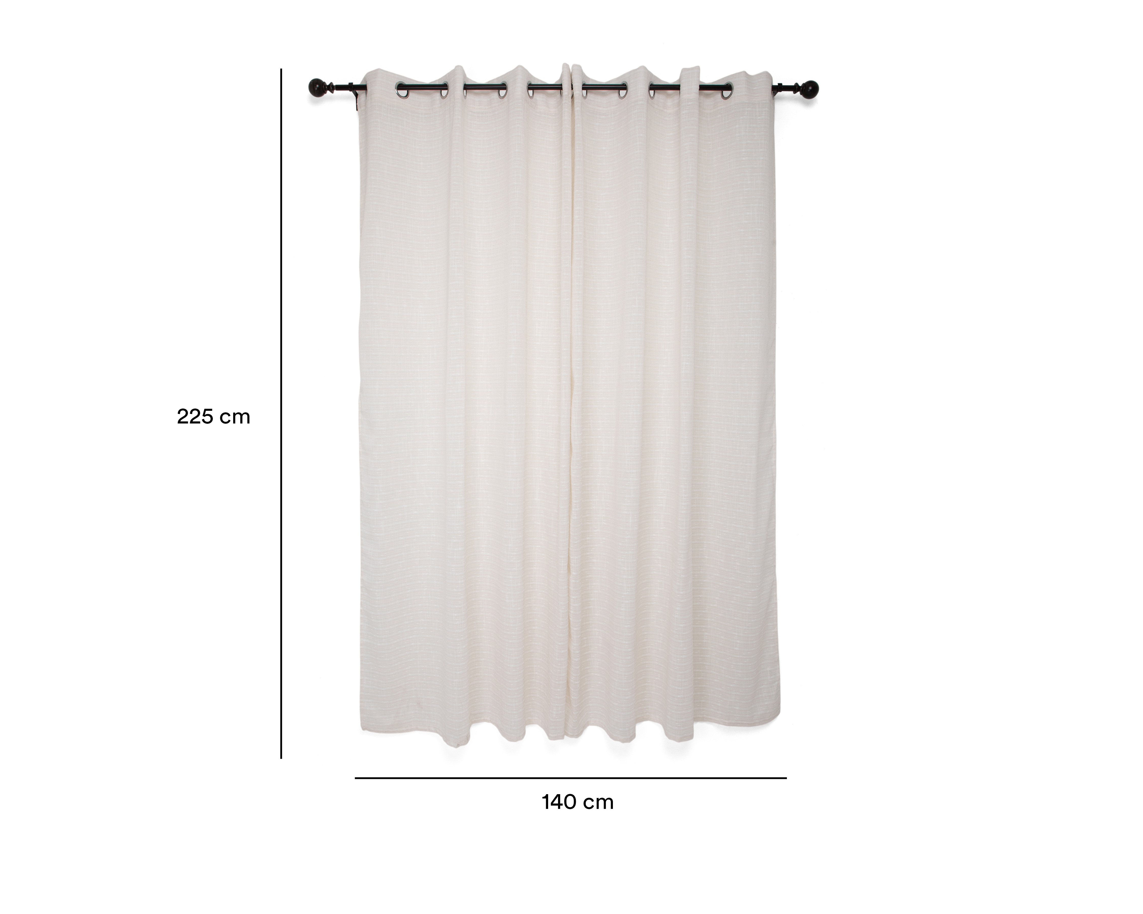 Foto 5 | Foto 5 | Cortina Daniela 140 x 225 cm Crema