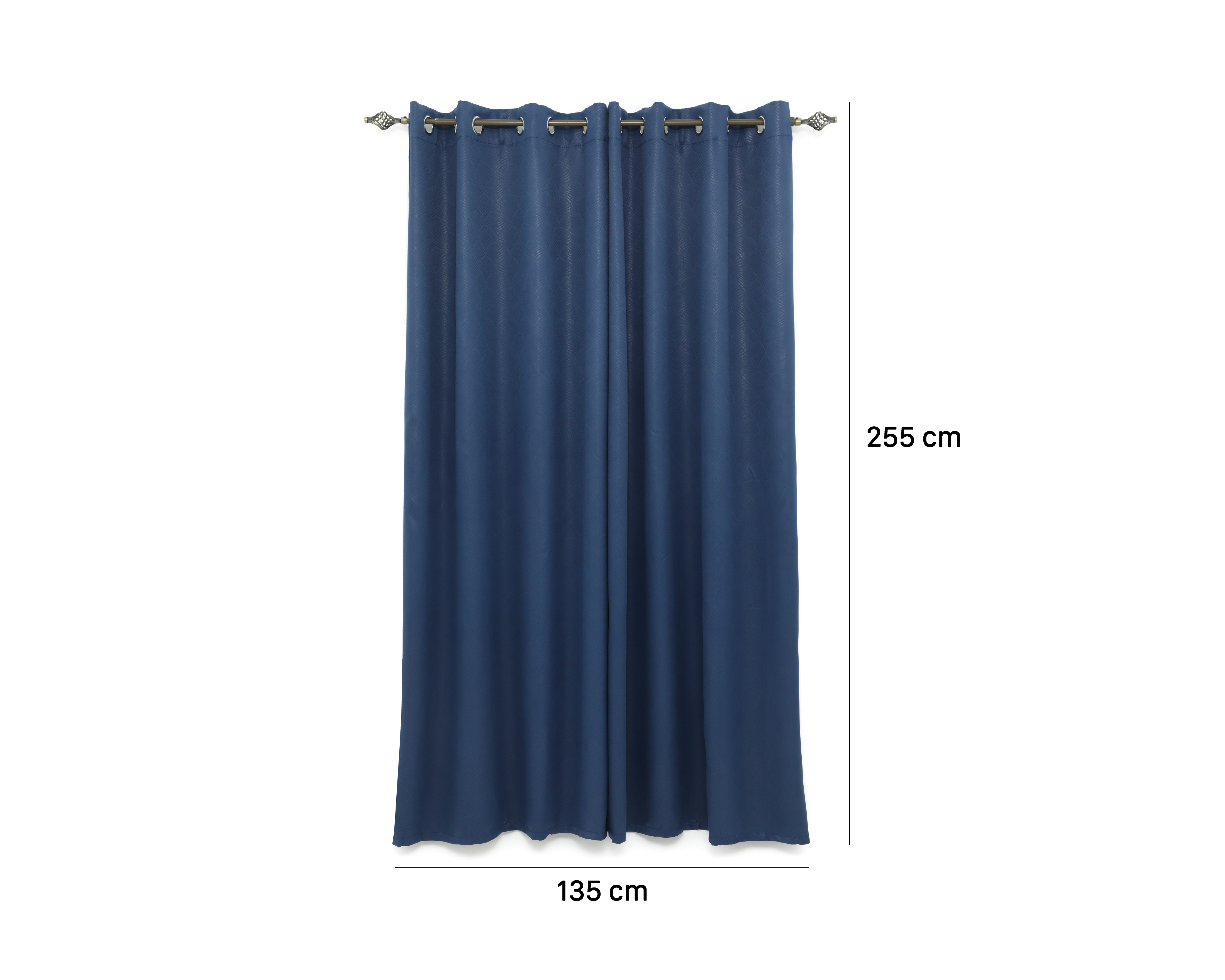 Foto 6 pulgar | Foto 5 | Cortina Lesti 135 x 225 cm Azul