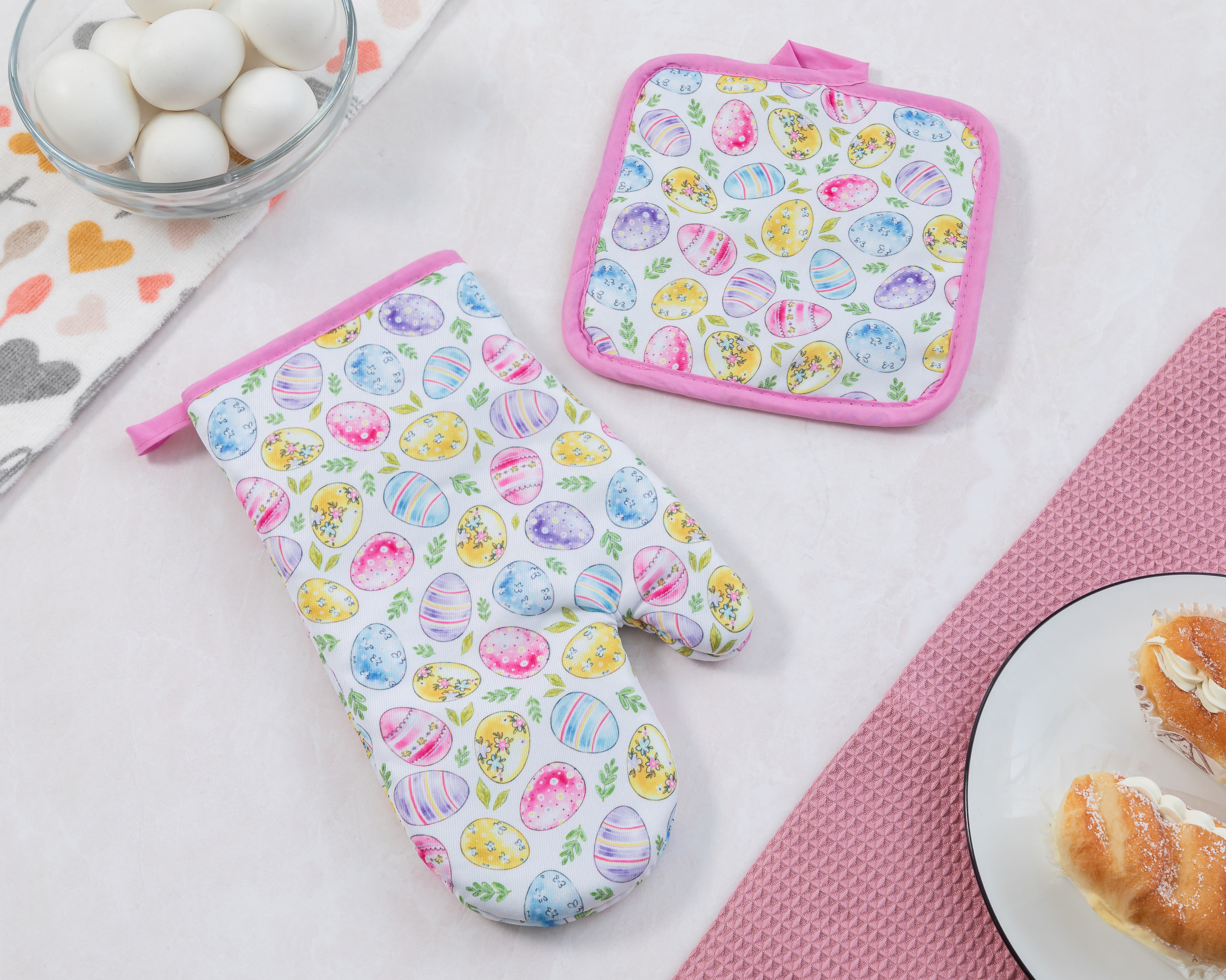 Foto 6 pulgar | Foto 5 | Guante y Agarradera para Cocina Starhaus de Poliéster 2 Piezas