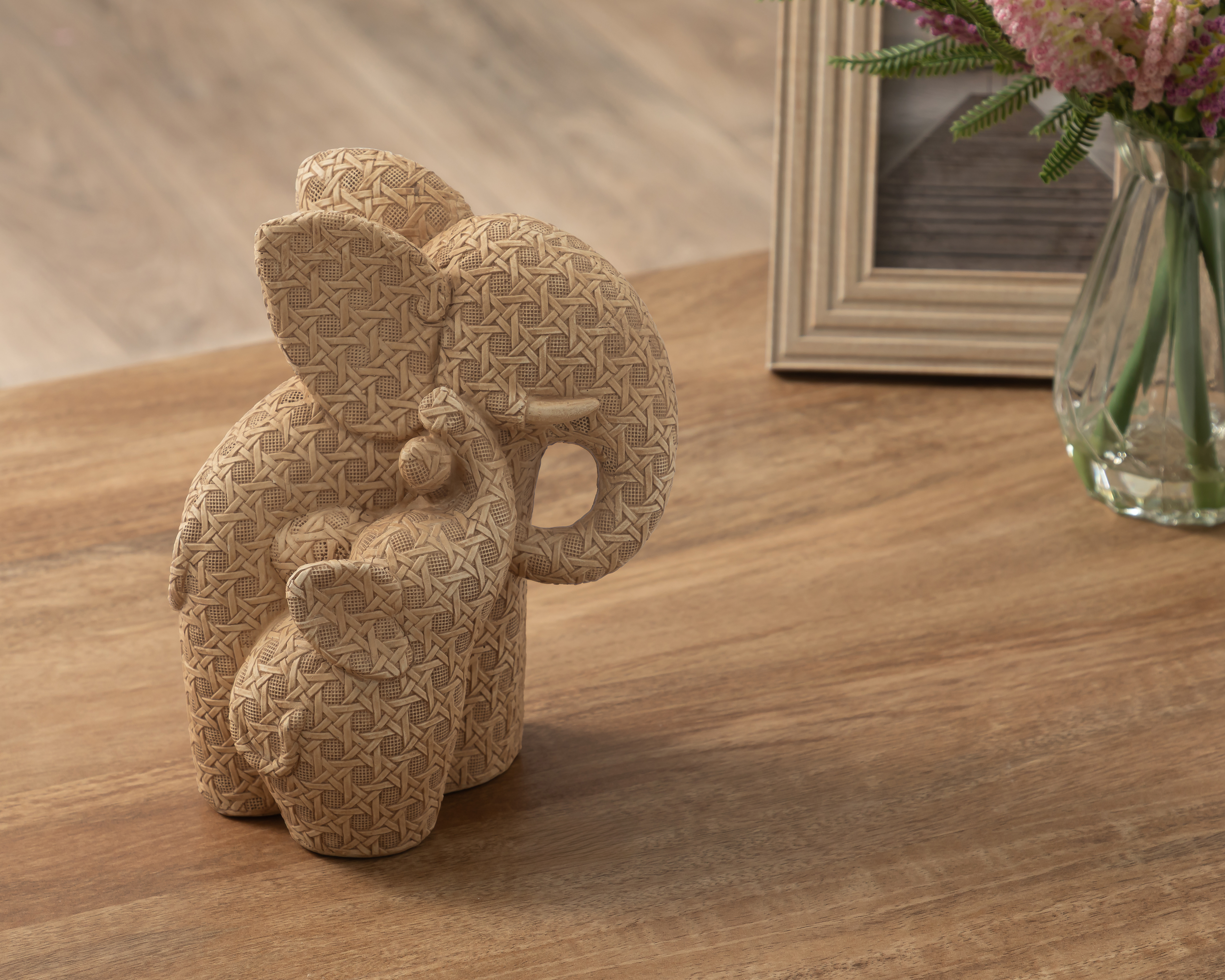 Foto 6 pulgar | Foto 5 | Escultura de Elefantes Lettys de Poliresina