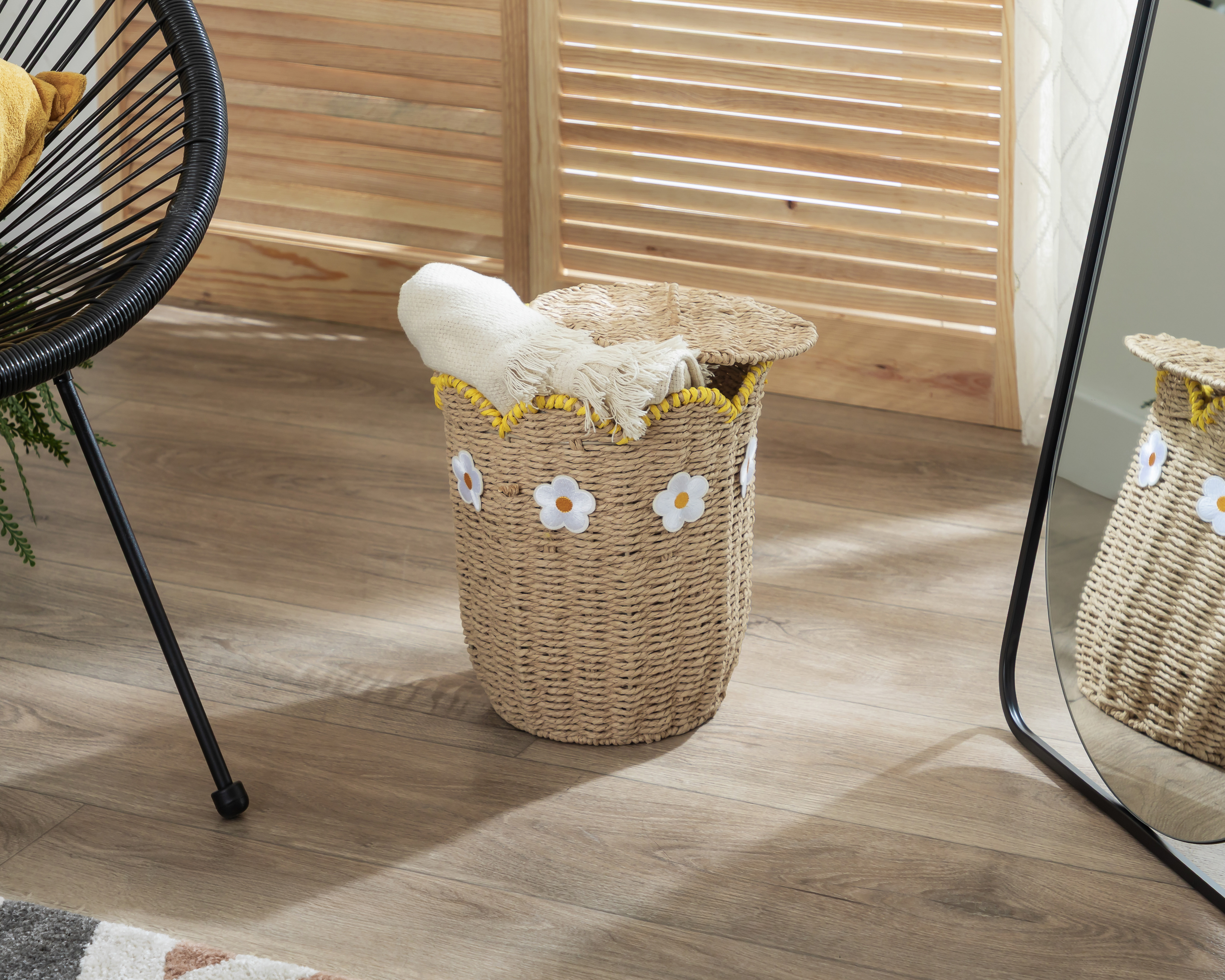 Foto 5 | Foto 5 | Cesto de Papel Florel Café