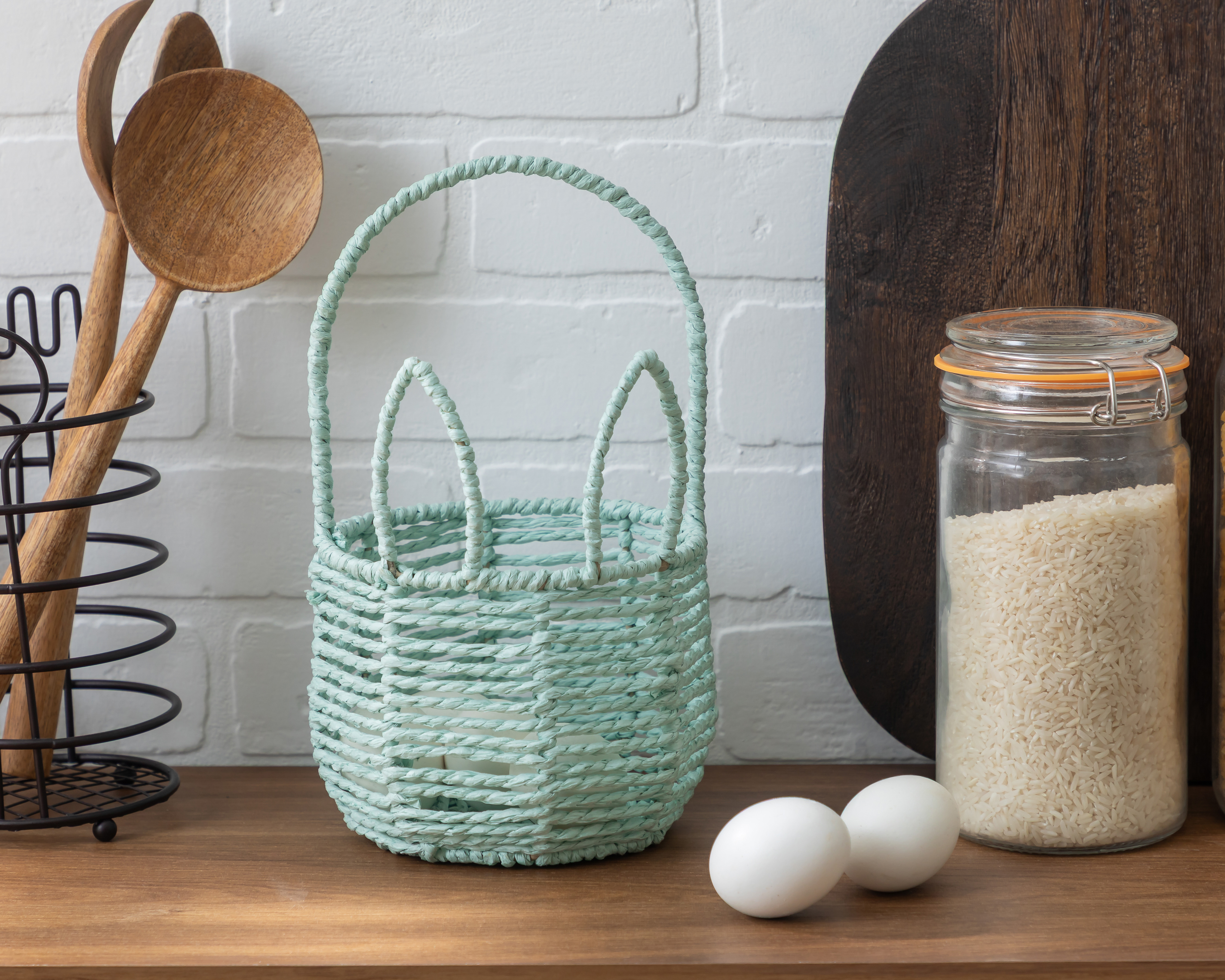 Foto 5 | Foto 5 | Canasta de Papel Pasel Azul