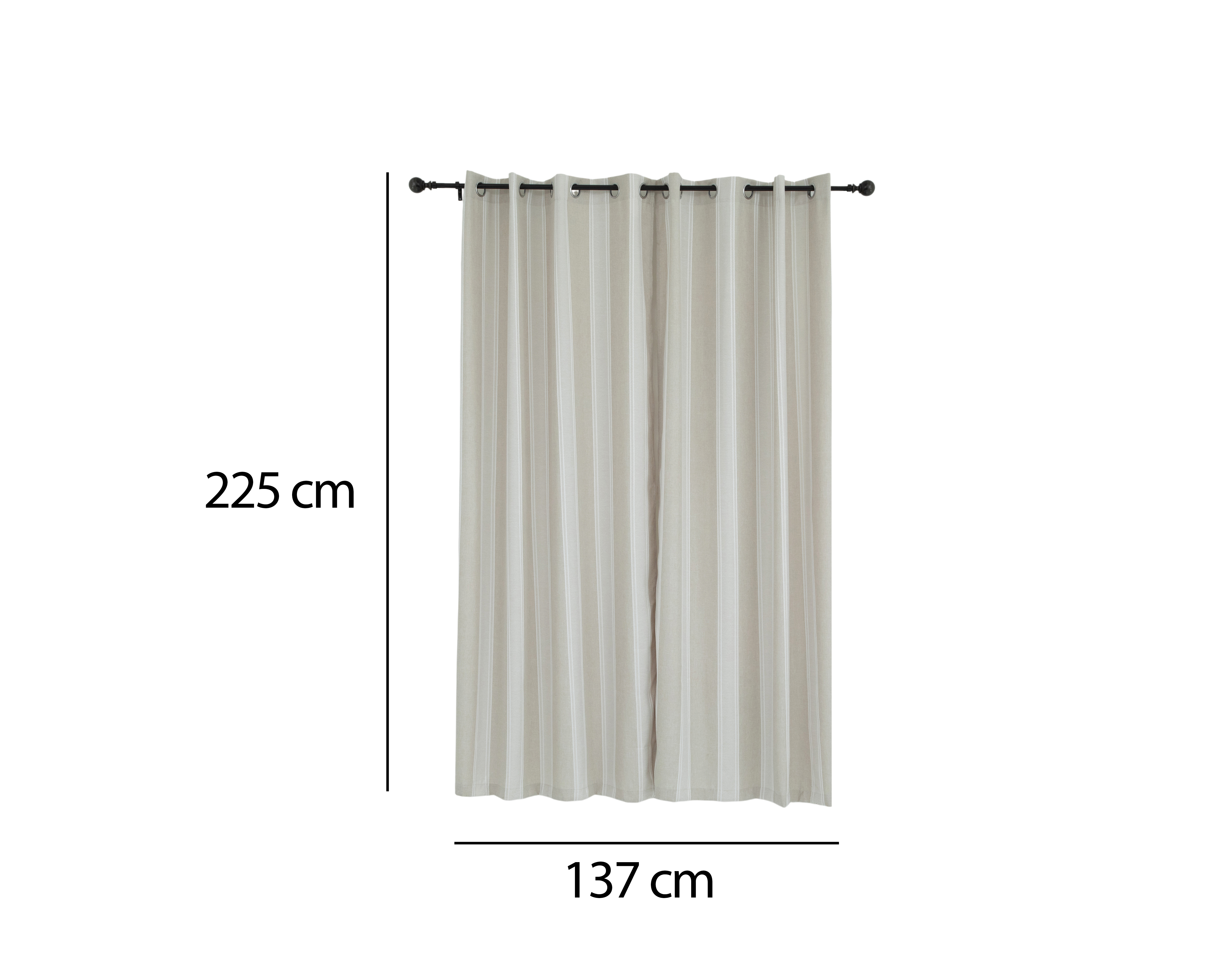 Foto 6 pulgar | Foto 5 | Cortina Clairo 137 x 225 cm Beige