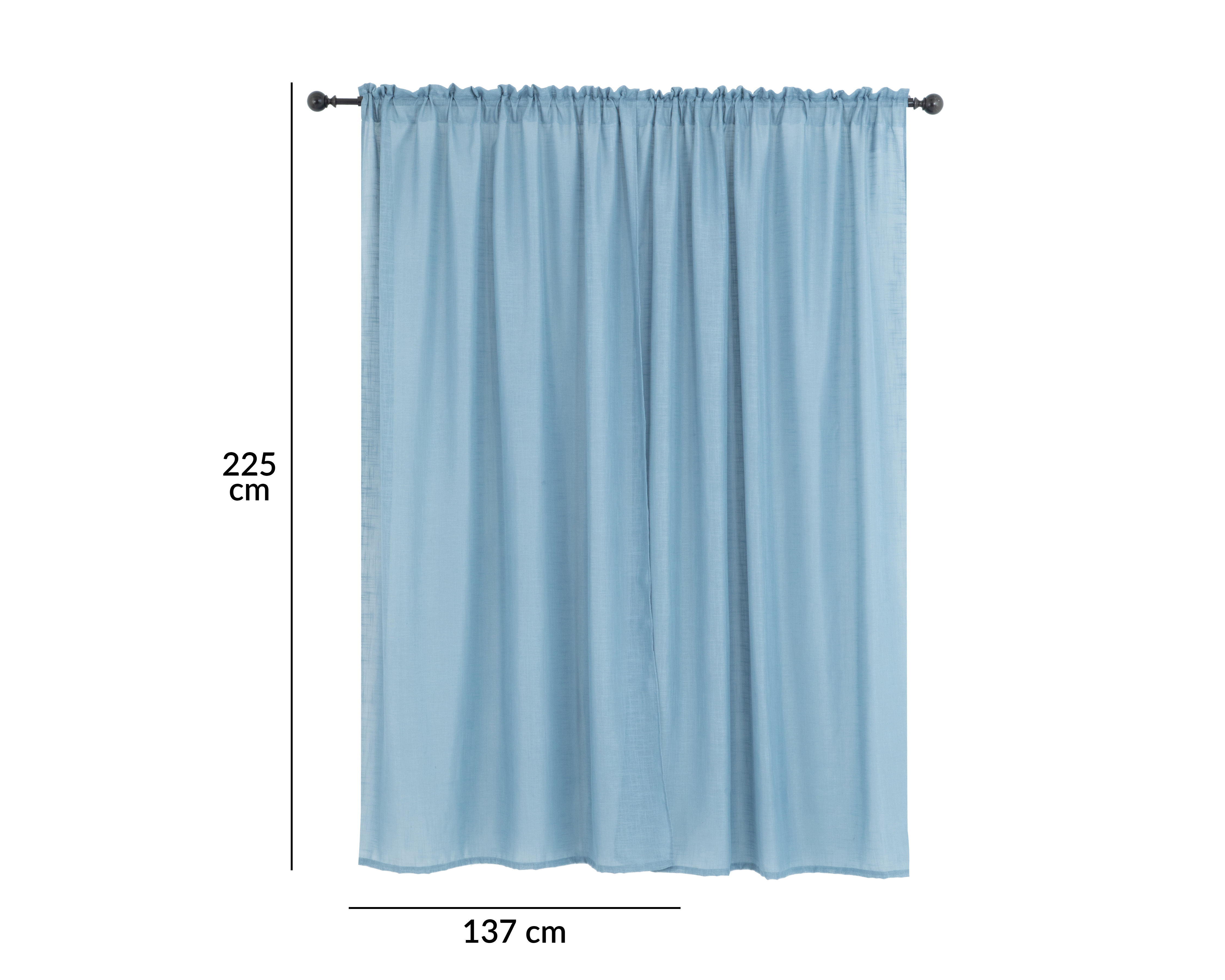 Foto 6 pulgar | Foto 5 | Cortina Verónica 137 x 225 cm Azul