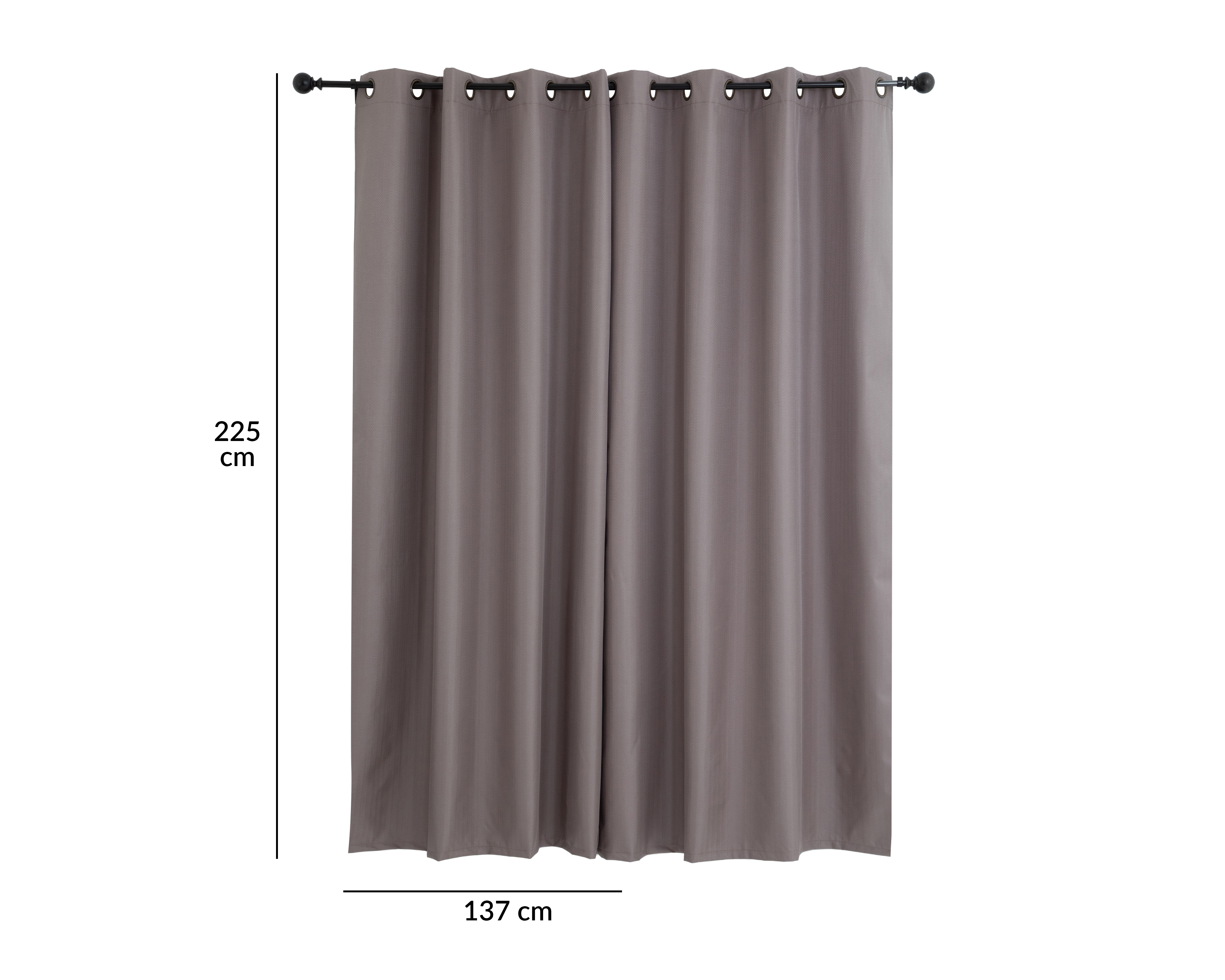 Foto 6 pulgar | Foto 5 | Cortina Beau 137 x 225 cm Café