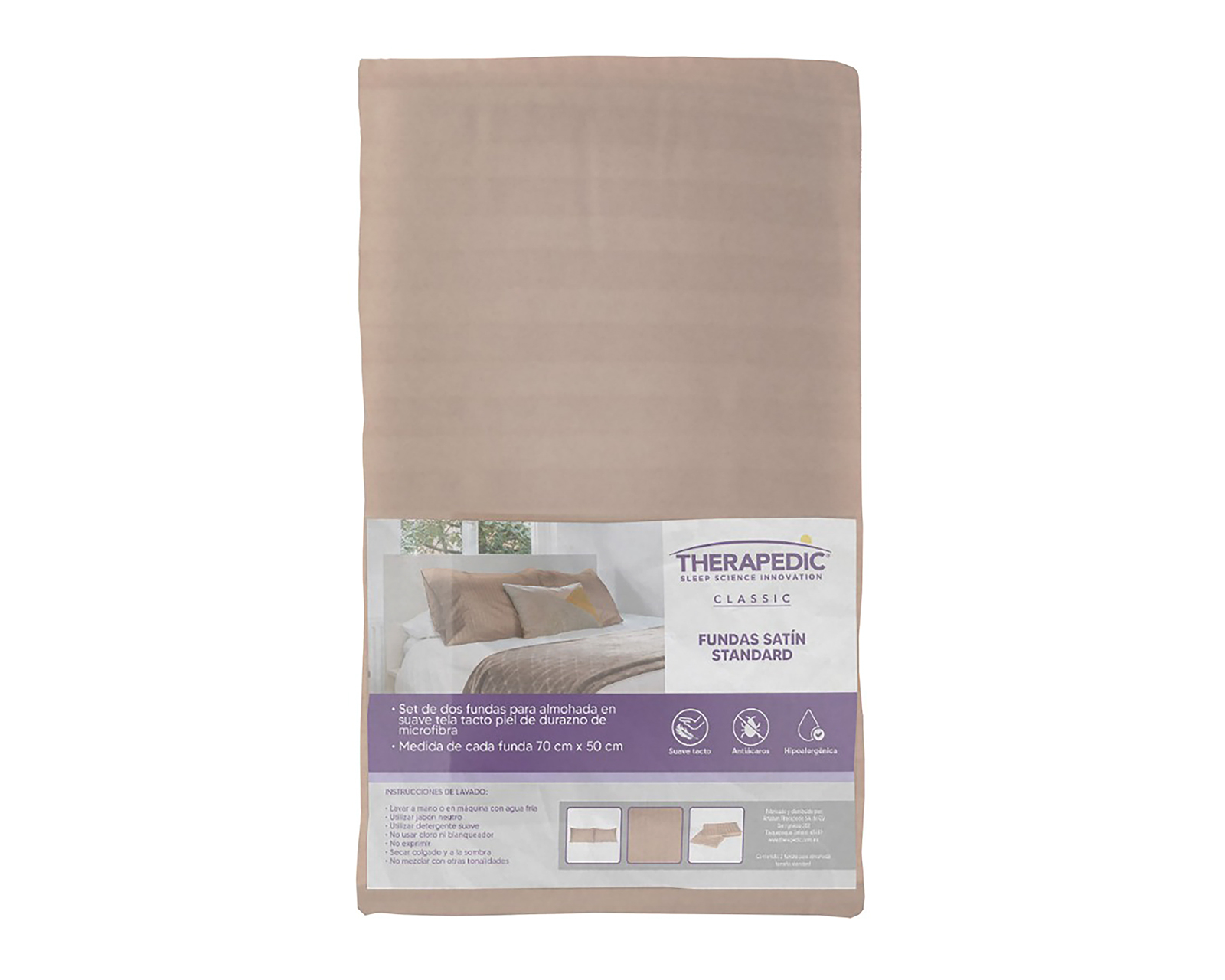 Foto 6 | Foto 6 | Funda para Almohada Estándar Therapedic Satín