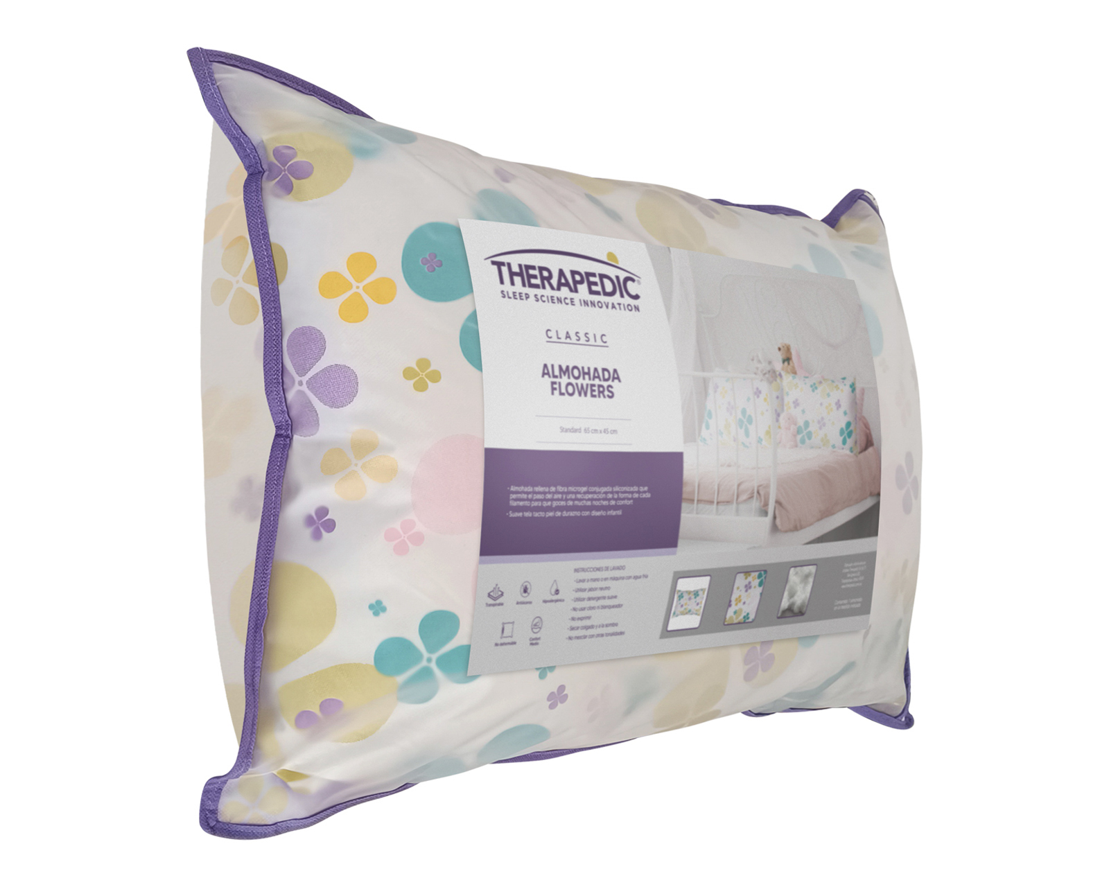 Foto 6 | Foto 6 | Almohada Therapedic Flowers Stándar Suave