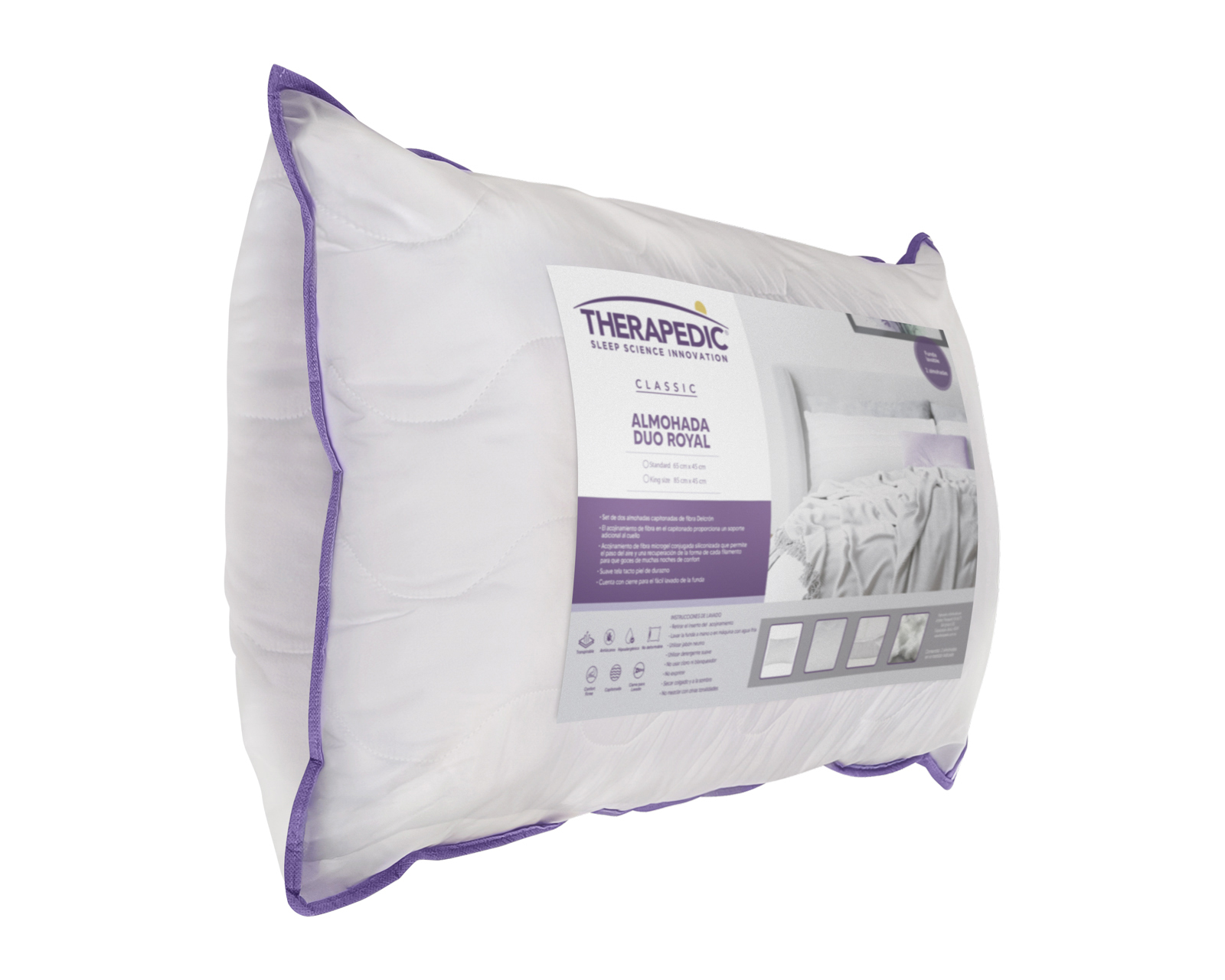 Foto 6 pulgar | Foto 5 | Almohada Therapedic Duo Royal King Size Firme 2 Piezas