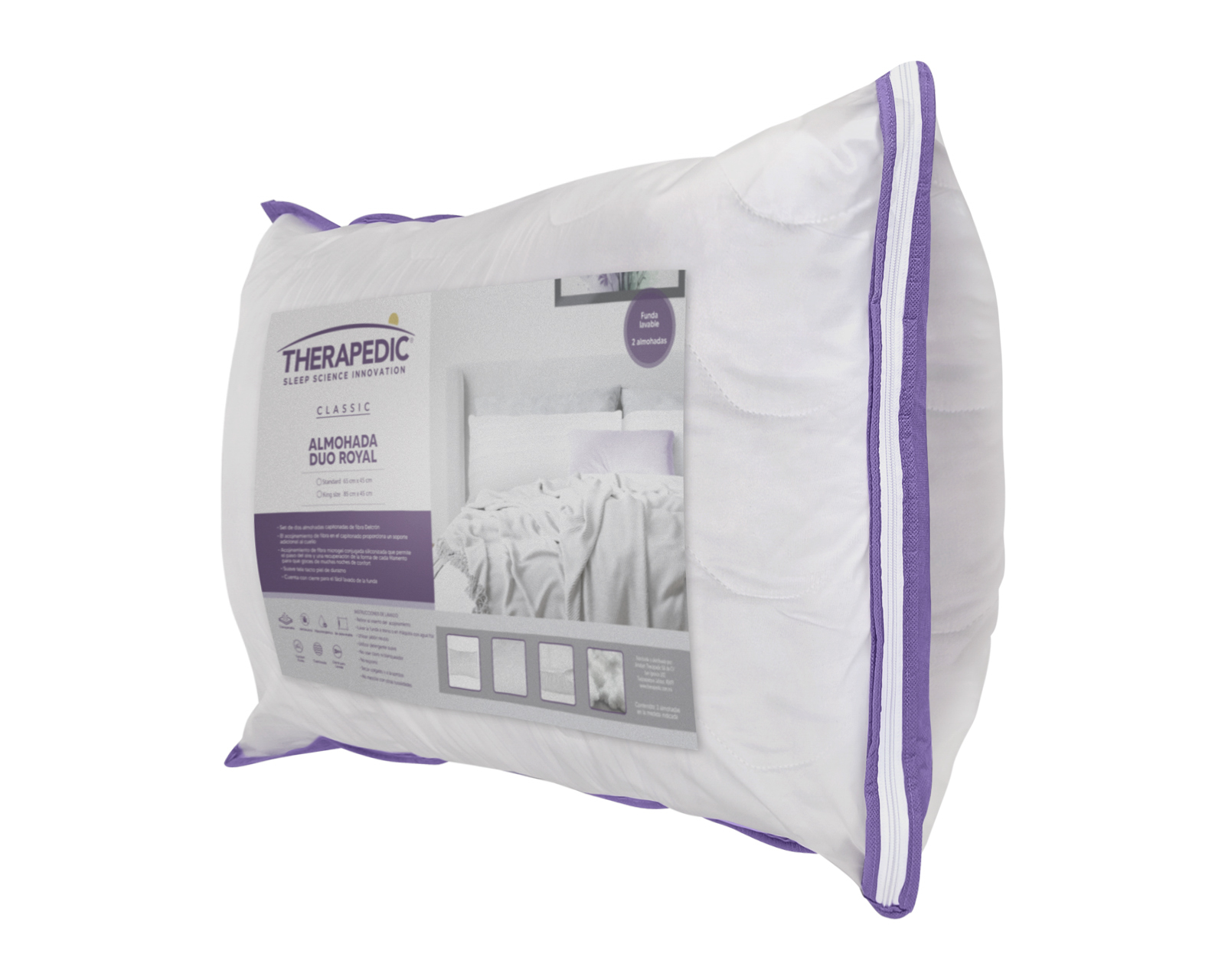 Foto 7 pulgar | Foto 6 | Almohada Therapedic Duo Royal King Size Firme 2 Piezas