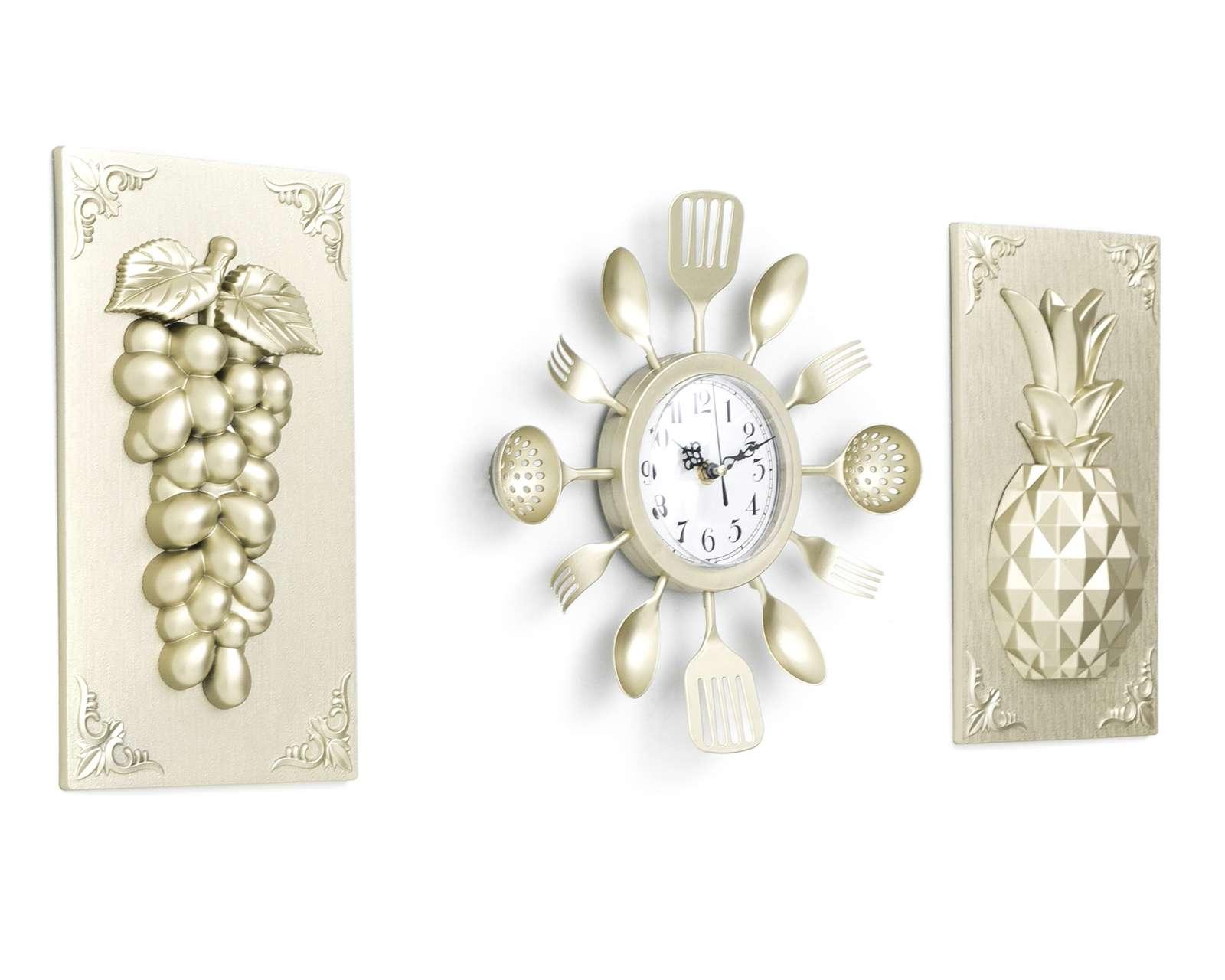 Foto 2 | Foto 2 | Juego de Reloj de Pared y Cuadros Decorativos Tropical