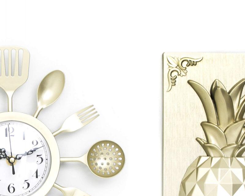 Foto 4 | Foto 4 | Juego de Reloj de Pared y Cuadros Decorativos Tropical