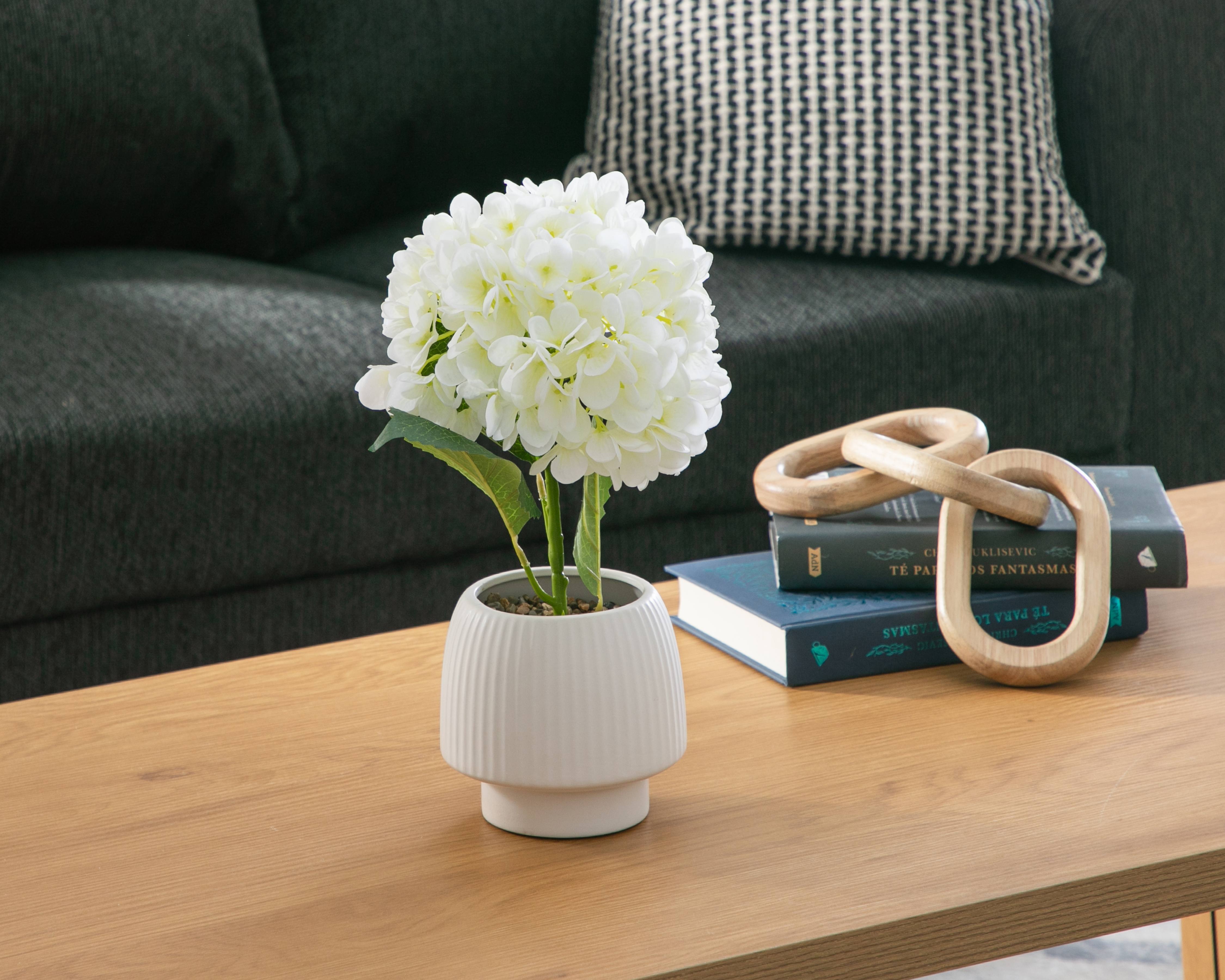 Foto 5 pulgar | Foto 4 | Hortensia Artificial con Maceta Starhaus 33.5 cm