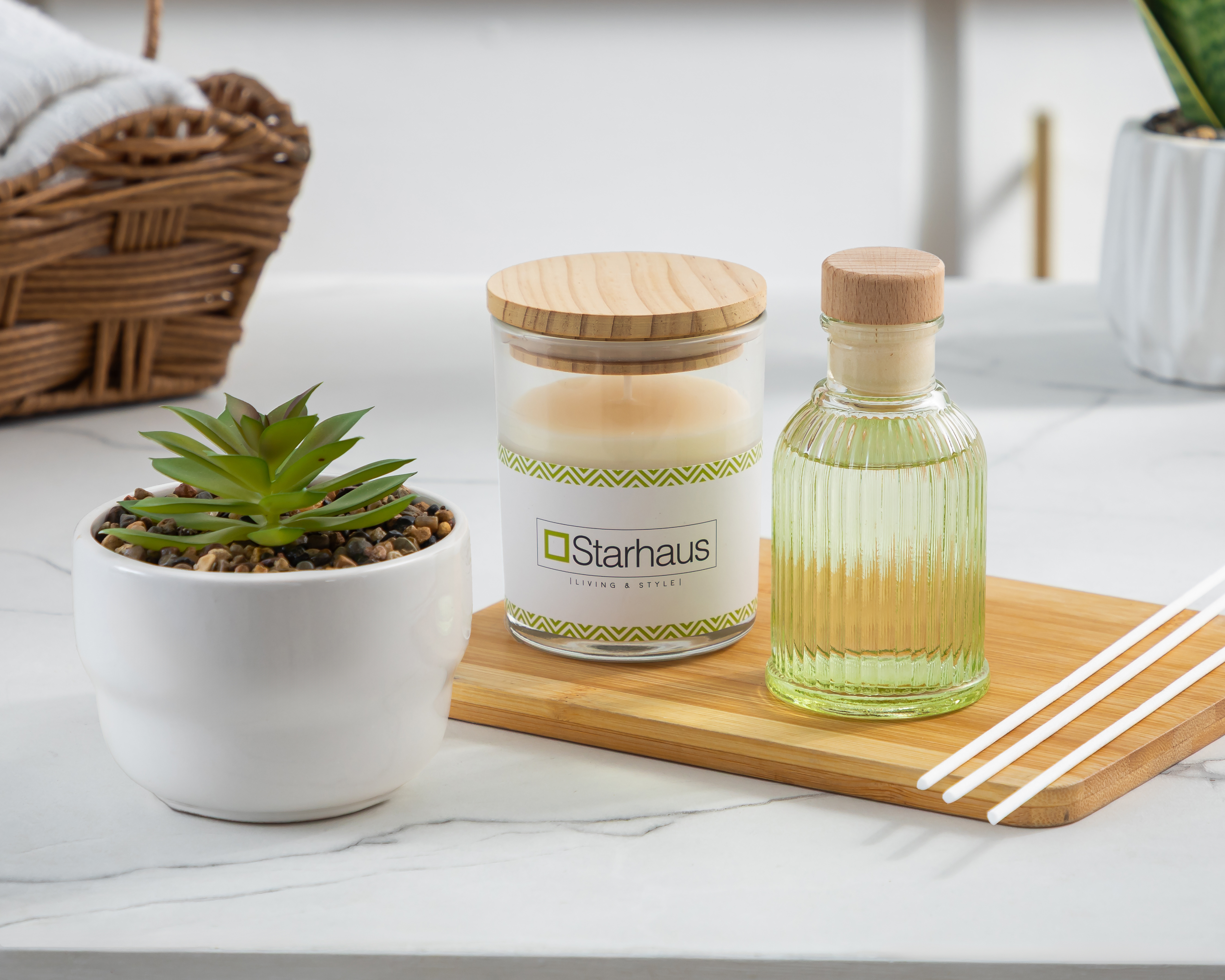 Foto 5 | Foto 5 | Set de Difusor con Vela y Planta Aromático Starhaus 3 Piezas