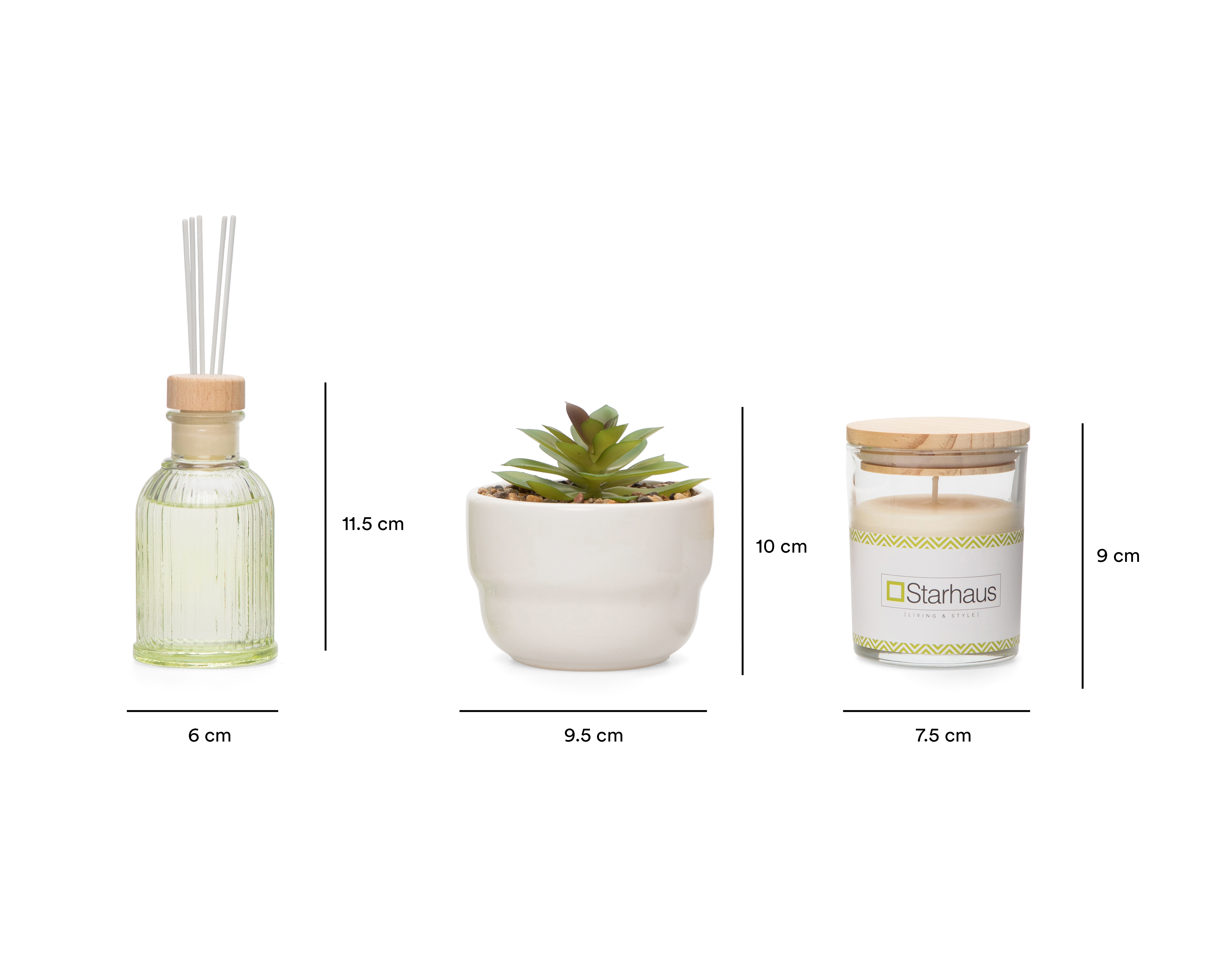 Foto 6 | Foto 6 | Set de Difusor con Vela y Planta Aromático Starhaus 3 Piezas