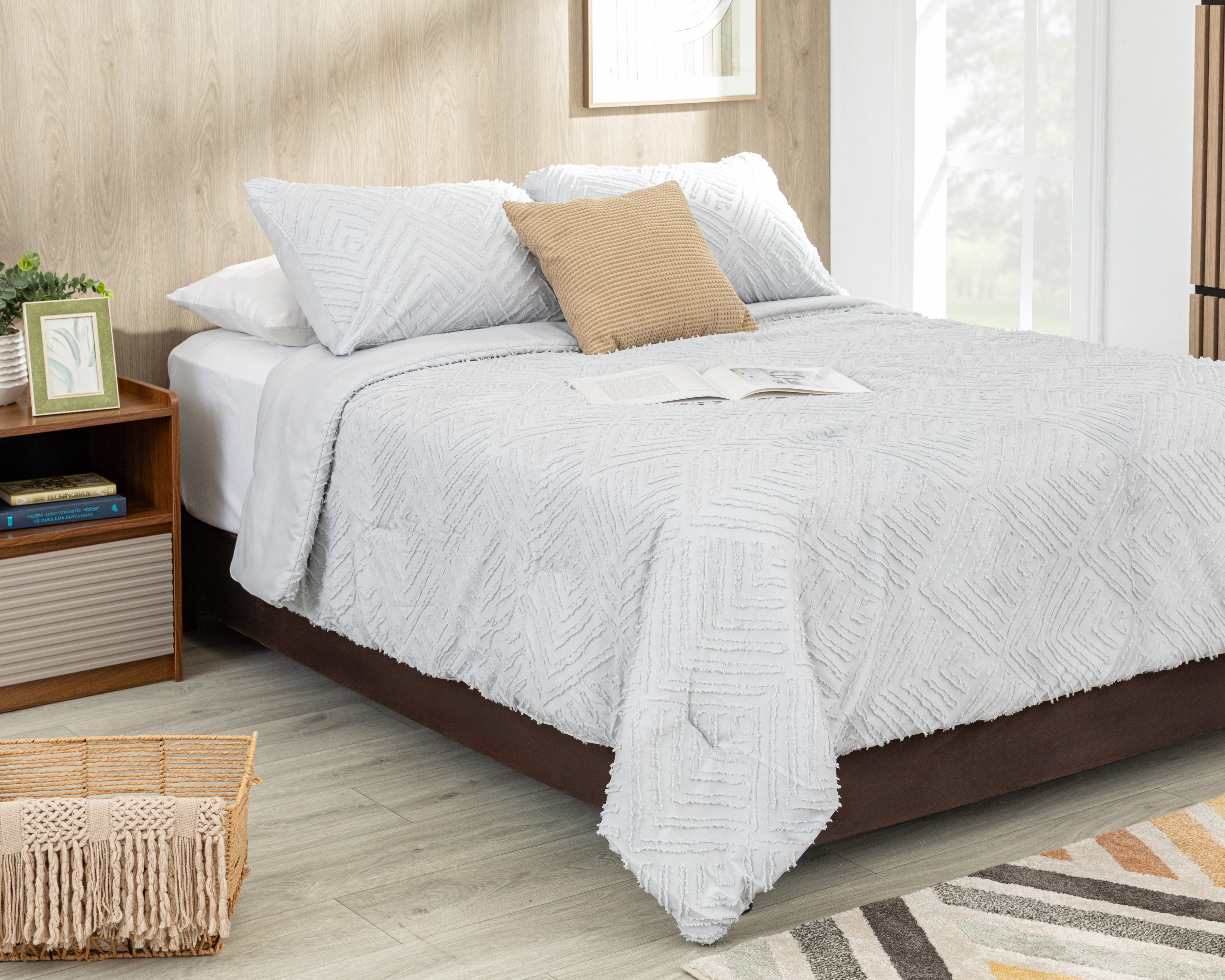 Edredón Matrimonial/Queen Size Starhaus Berlioz Gris 3 Piezas