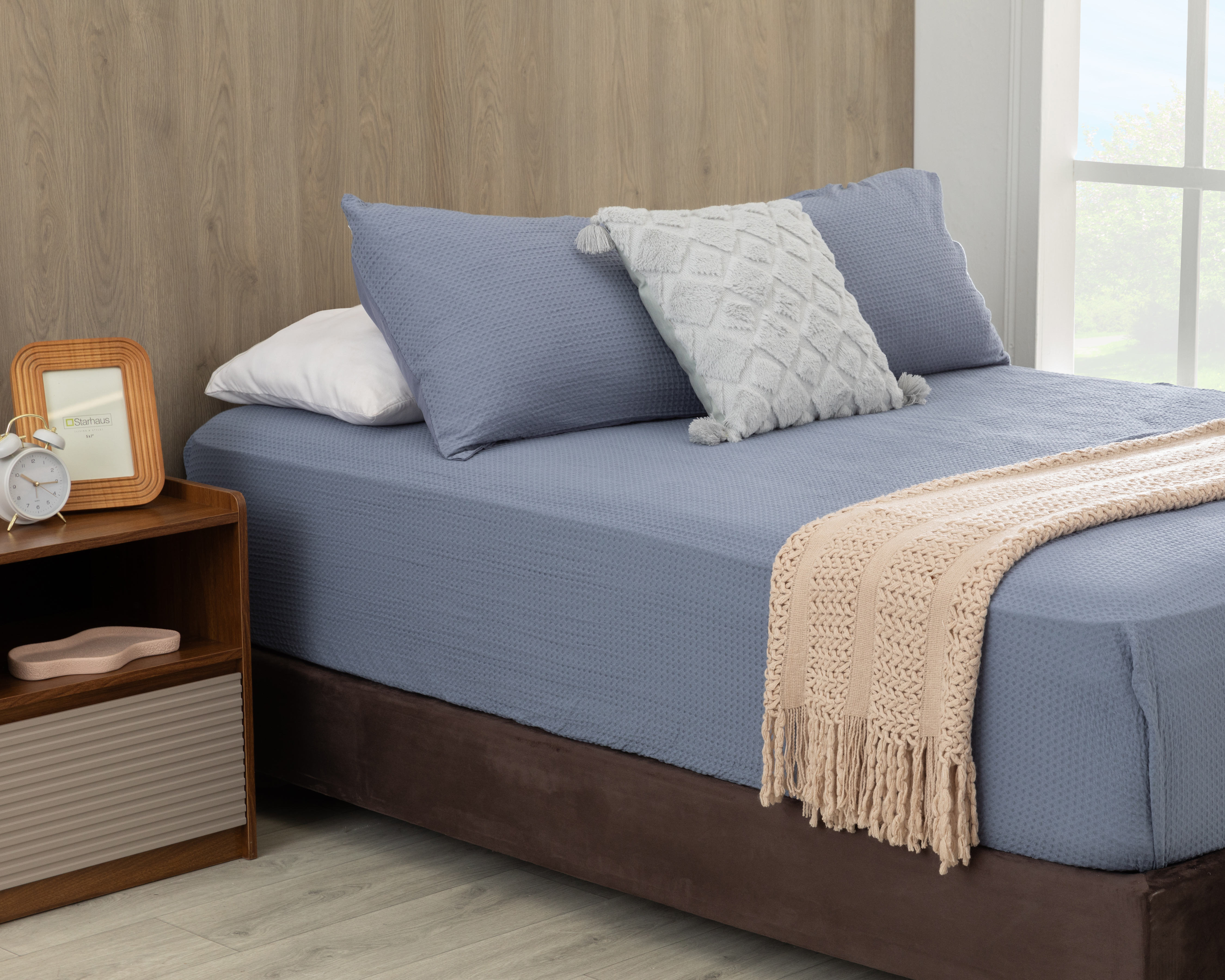 Sábana Matrimonial-Queen Size Starhaus Cielito Azul 3 Piezas